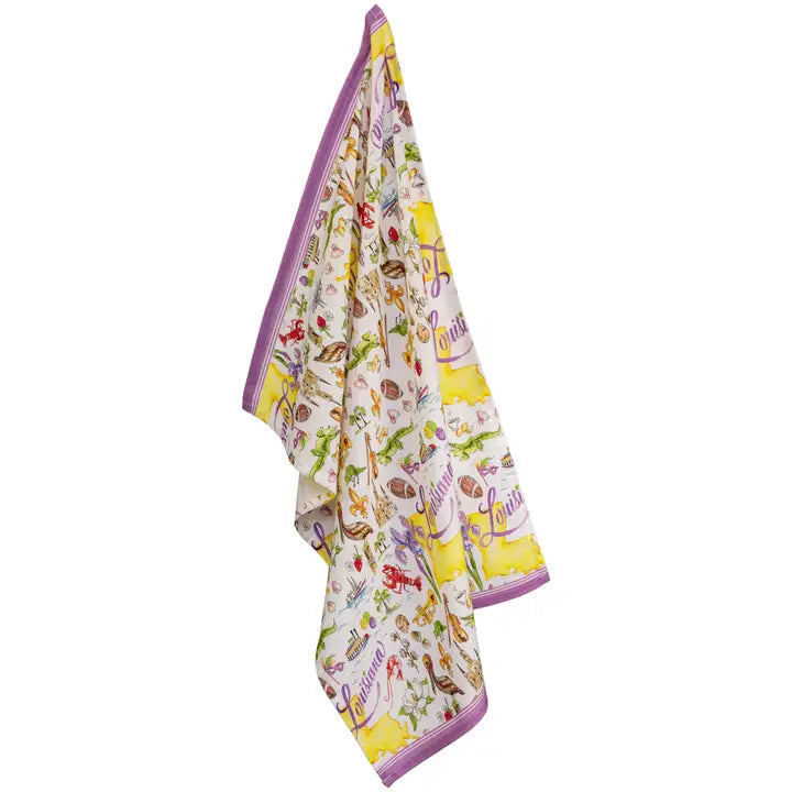 Printed Louisiana State Hand Towel