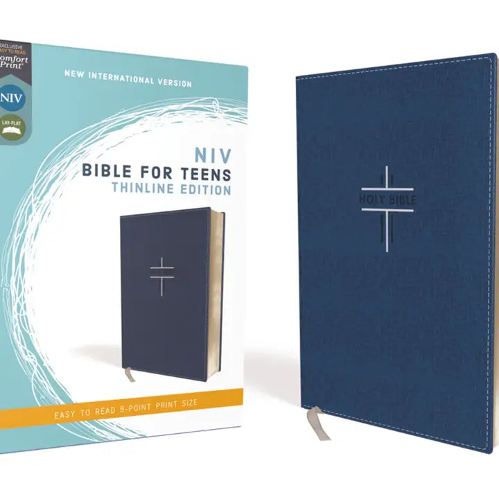 NIV Bible for Teens- Thinline Edition - Blue Leathersoft