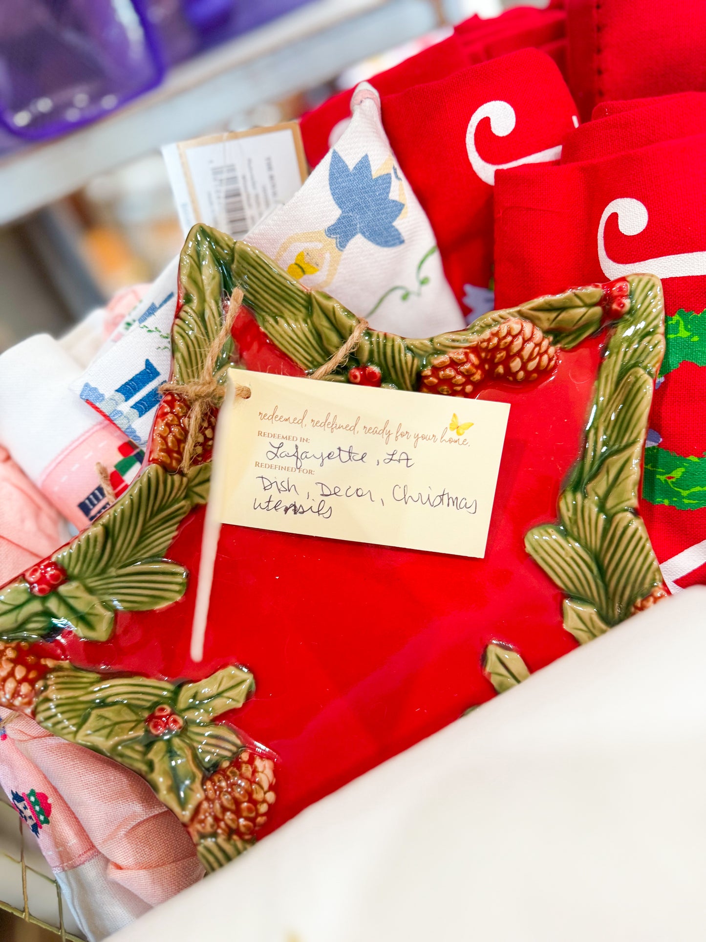 The Christmas Star Mistletoe Platter