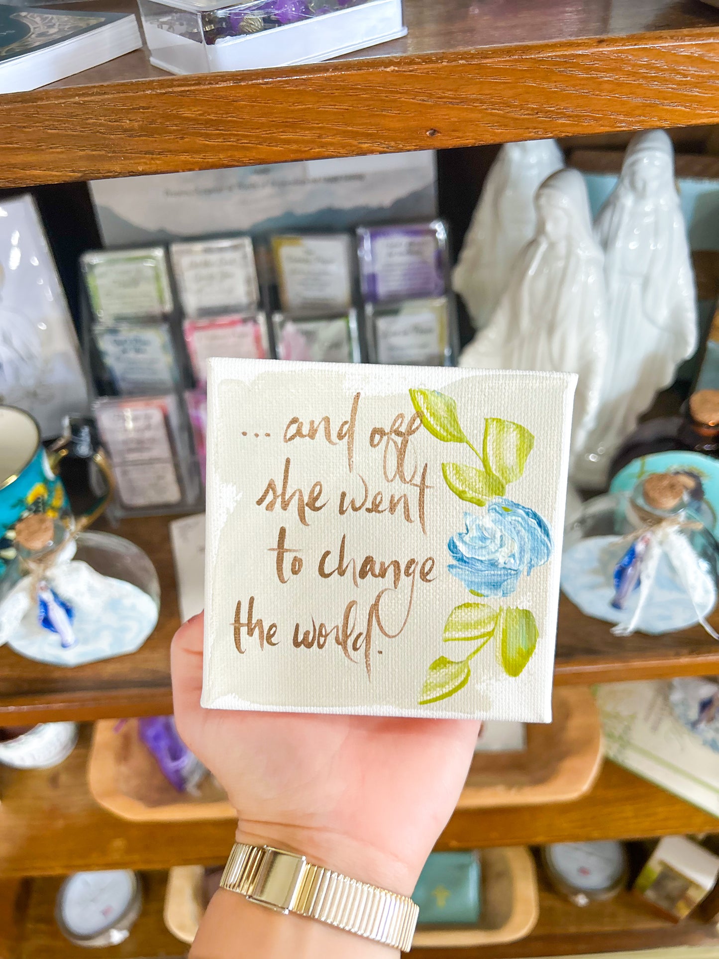 4x4 And Off She Went to Change the World Canvas