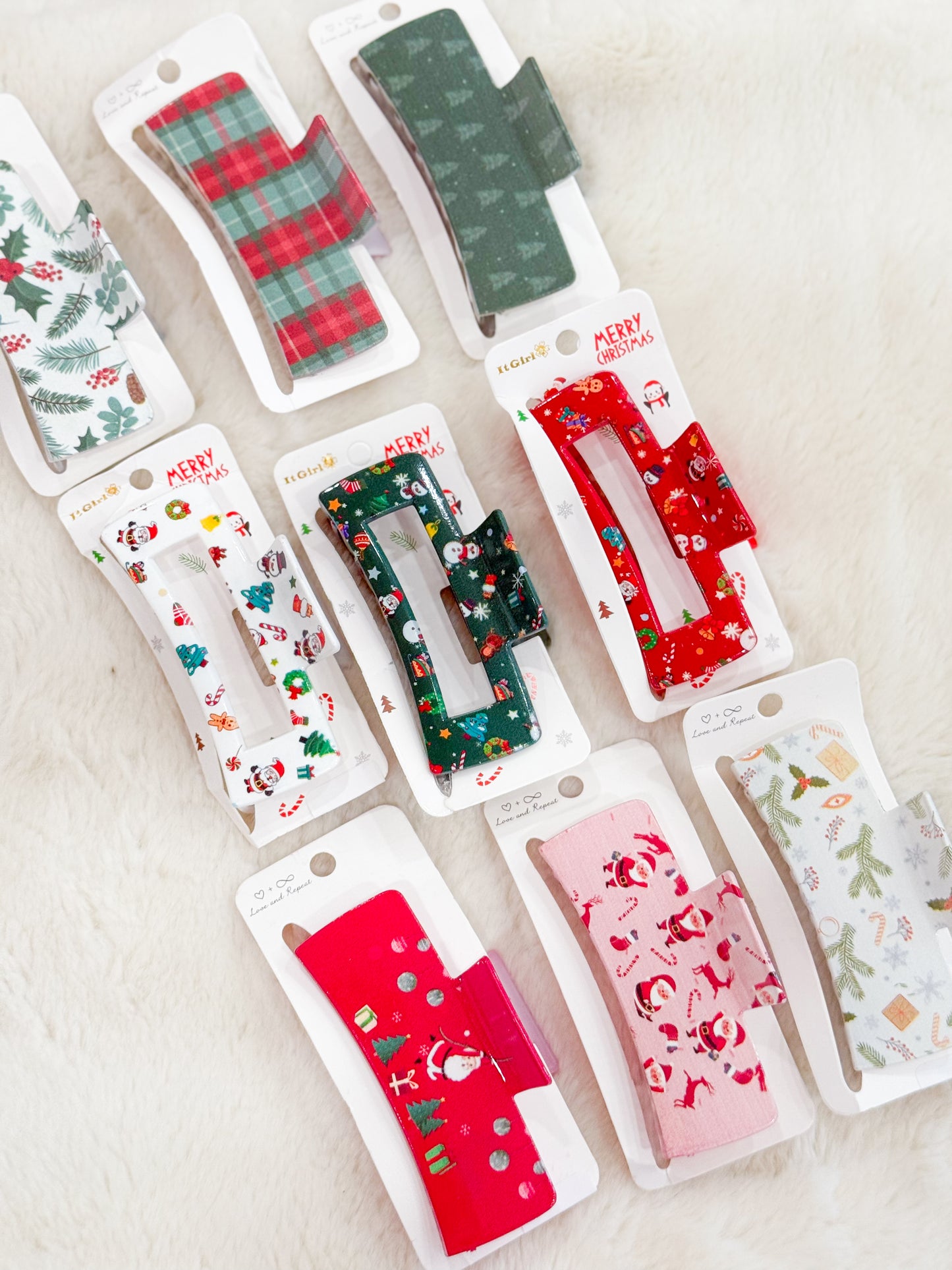 Christmas Hair Clip- Plaid