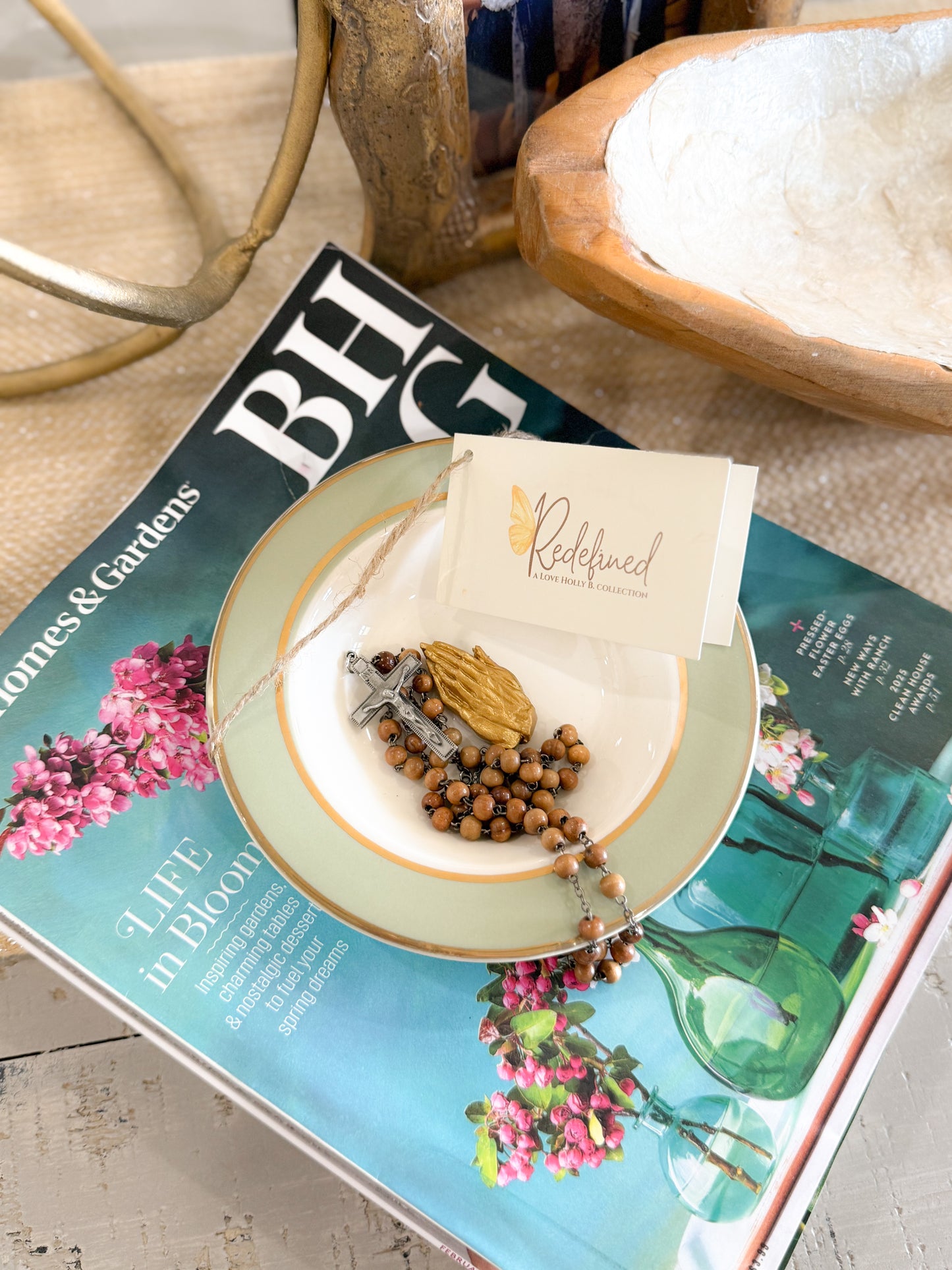 Praying Hands Clay Art Trinket Dish