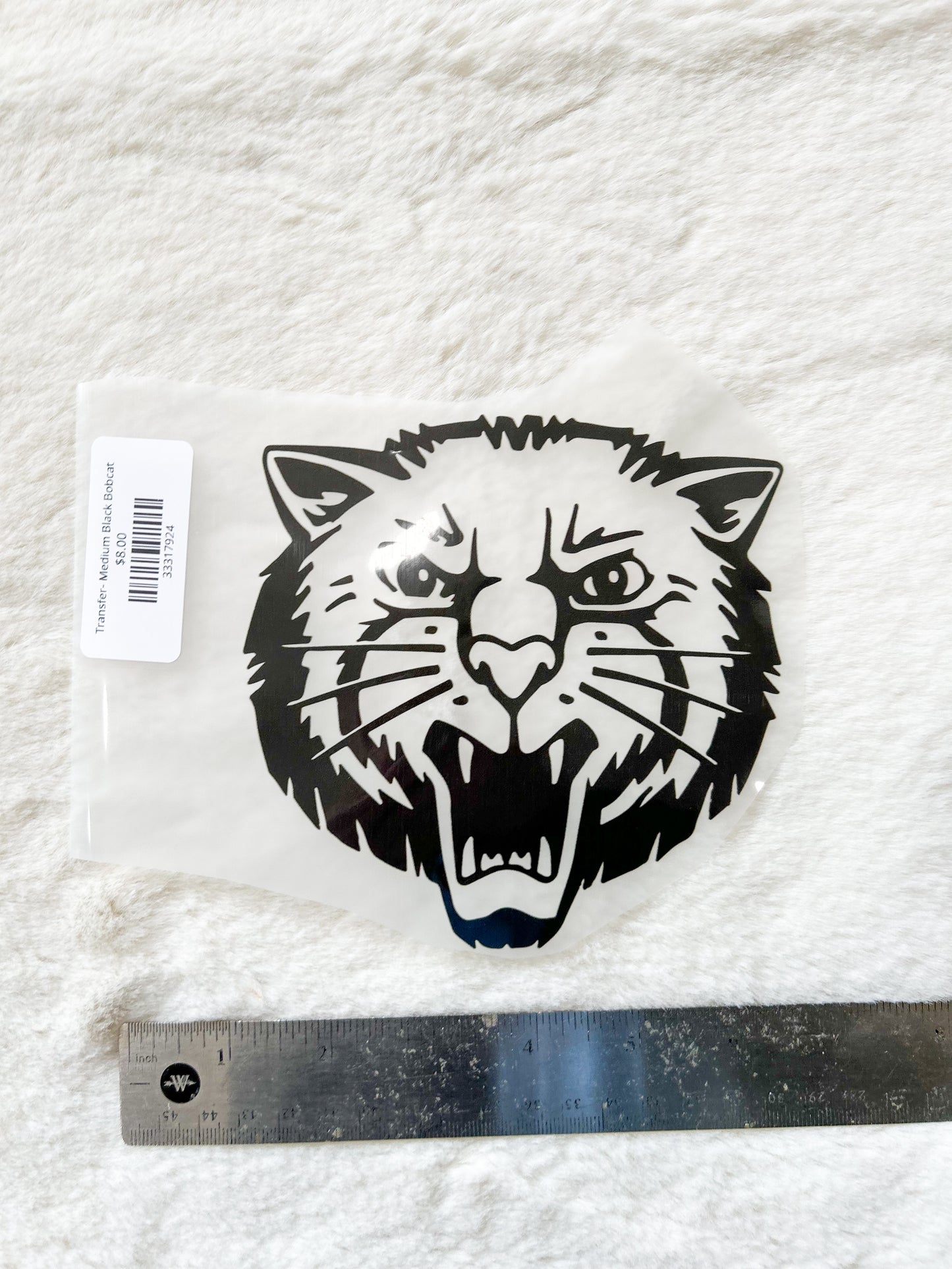 Transfer- Medium Black Bobcat