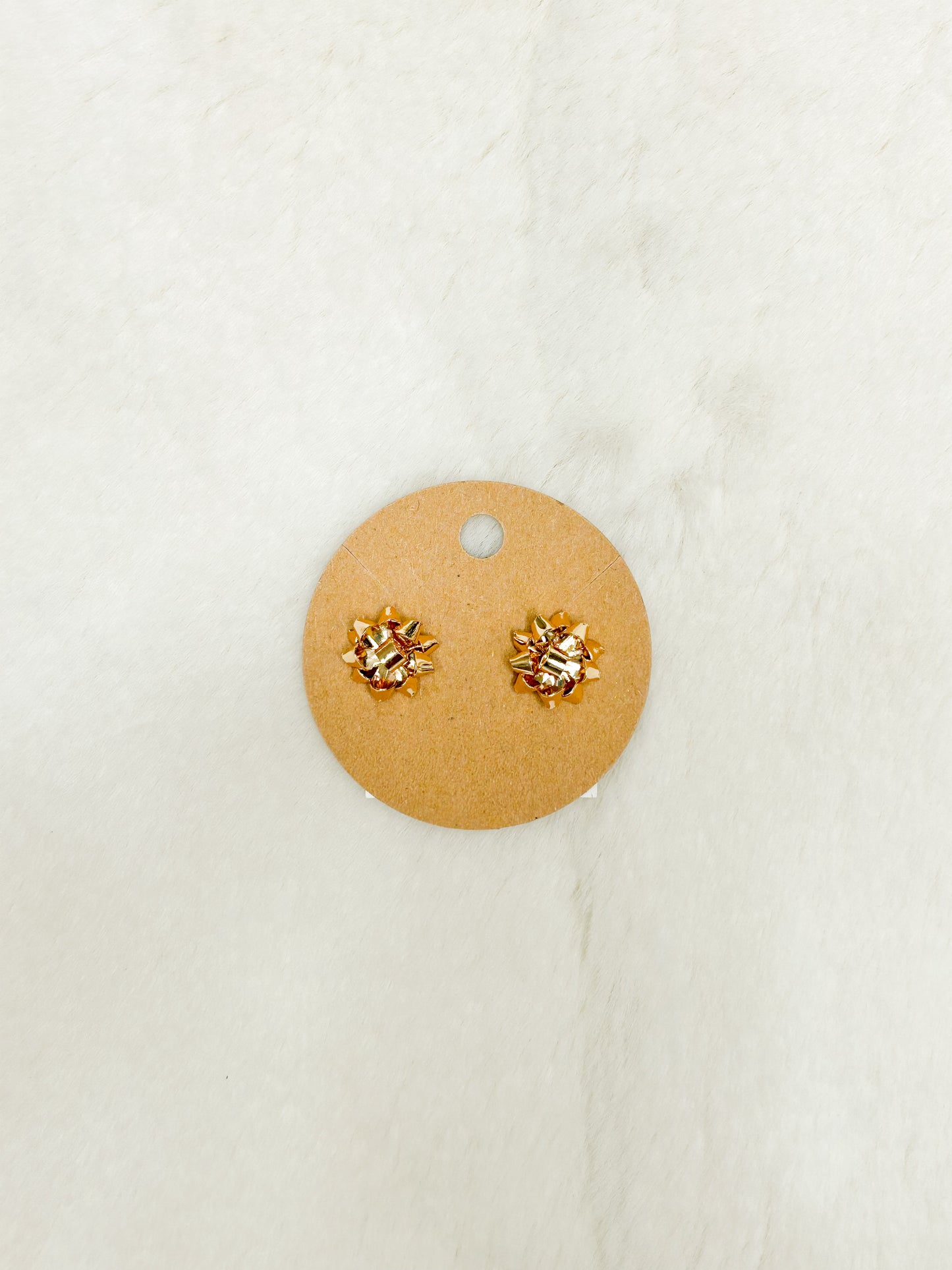 Holiday Wishes Christmas Bow Stud Earrings