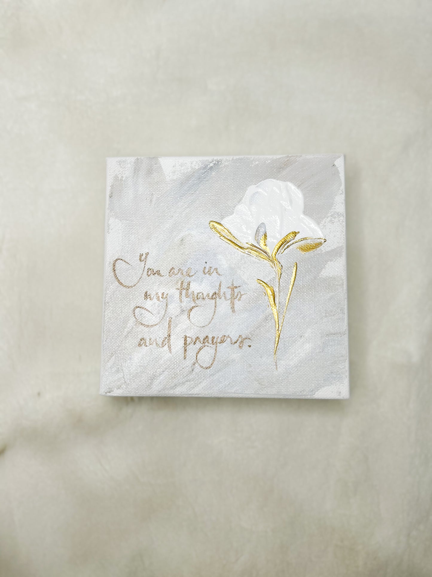 Gospel News 6X6 You are In My Thoughts and Prayers Canvas Art