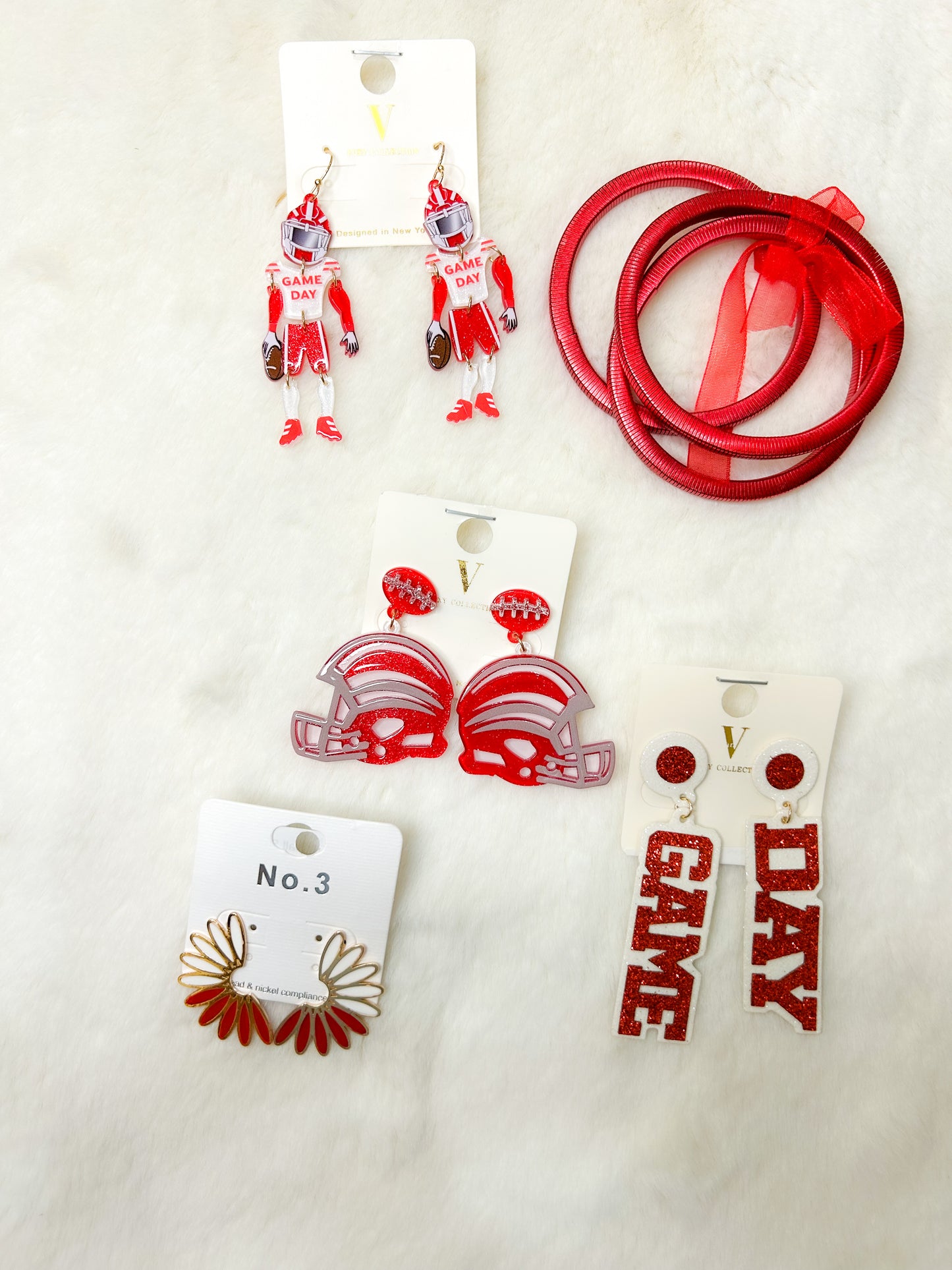 #1 Fan Football Stud Earrings