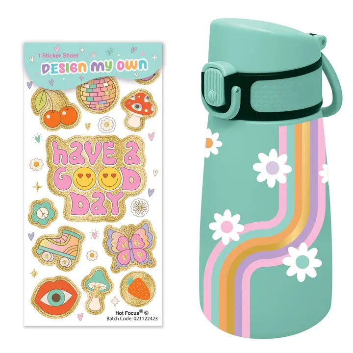 Cutie Stainless Steel Water Bottle 12oz, Good Day