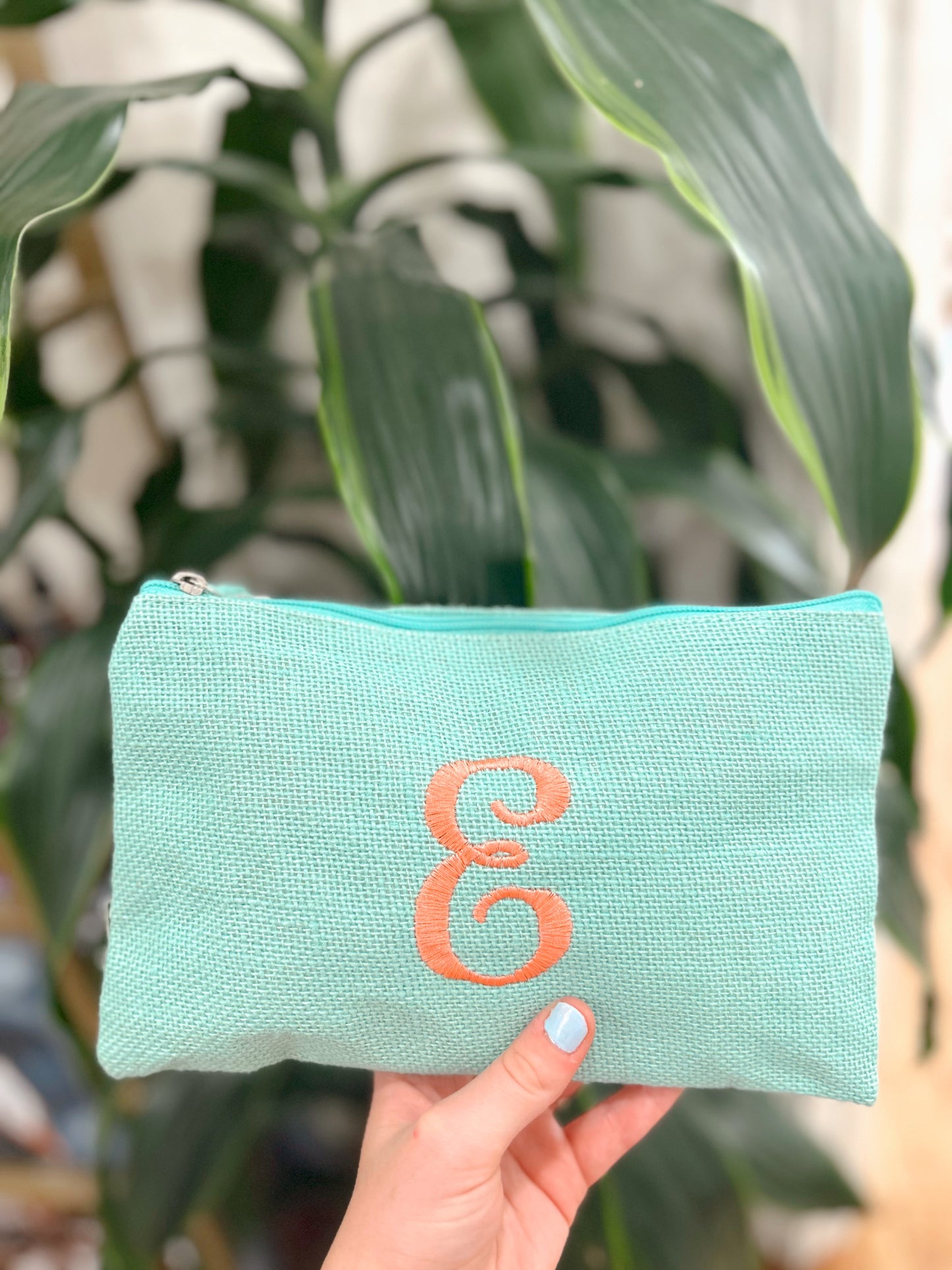 Jute Cosmetic Bag Mint
