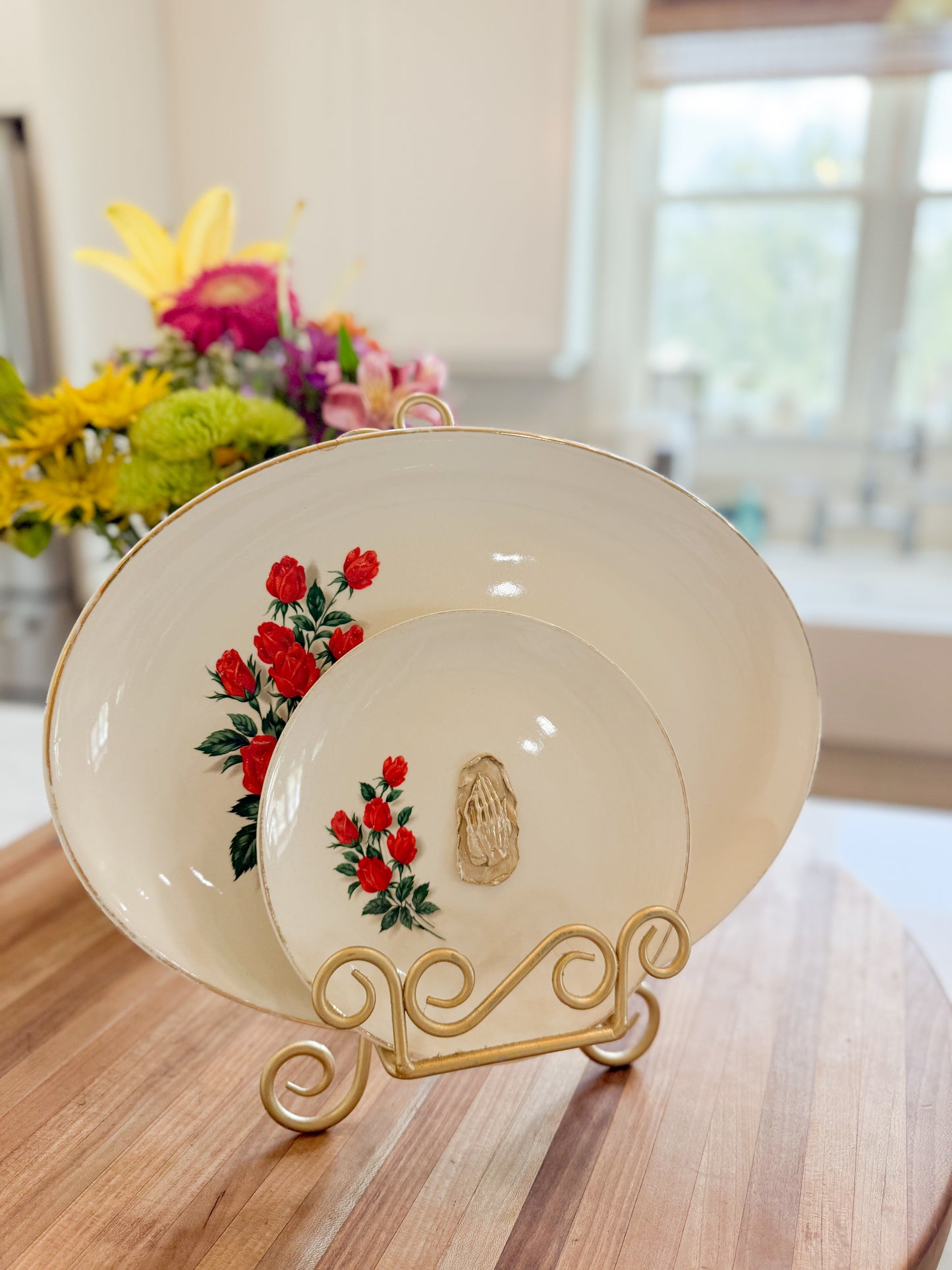 Southern Rose Prayer Dish