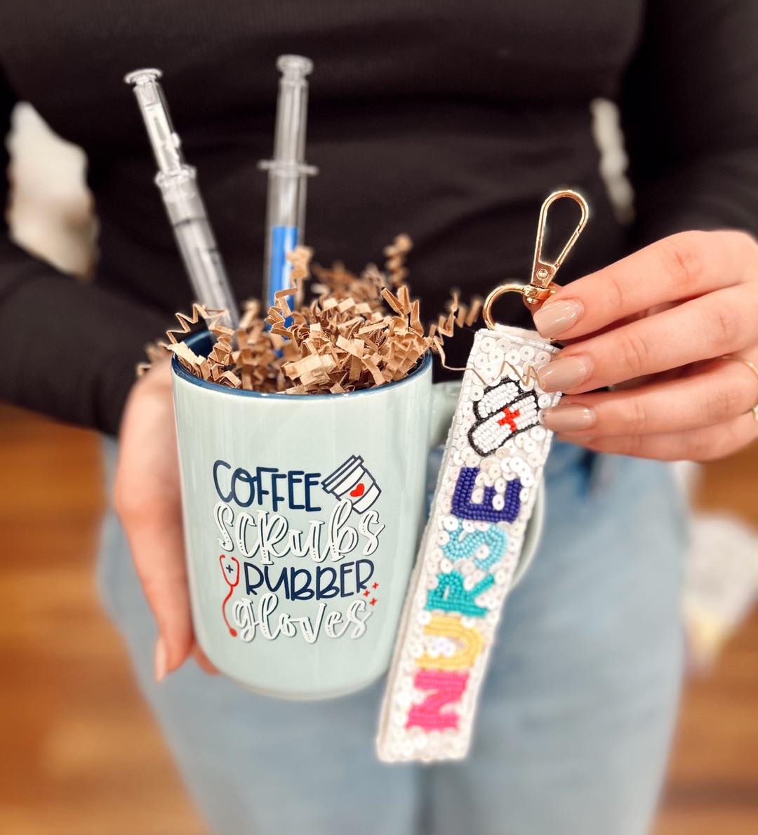 Mug Teal Nurse- Coffee, Scrubs