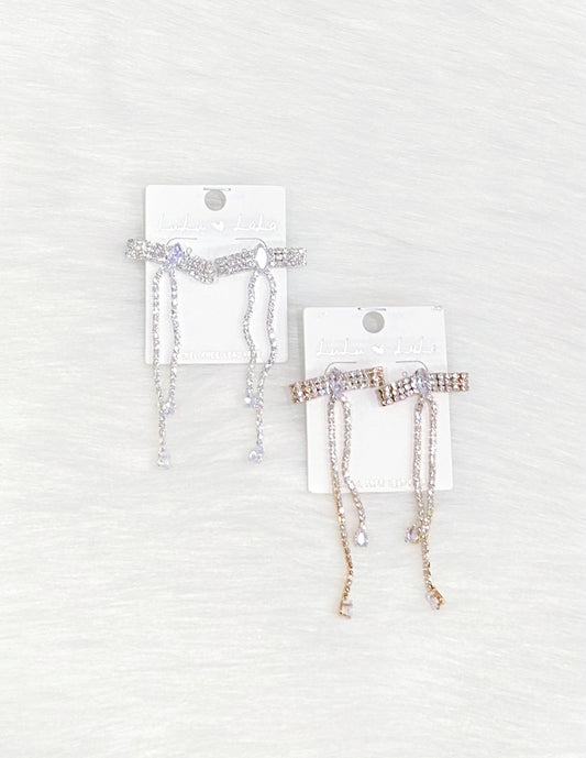 Eleanor Rhinestone Dangle Bows