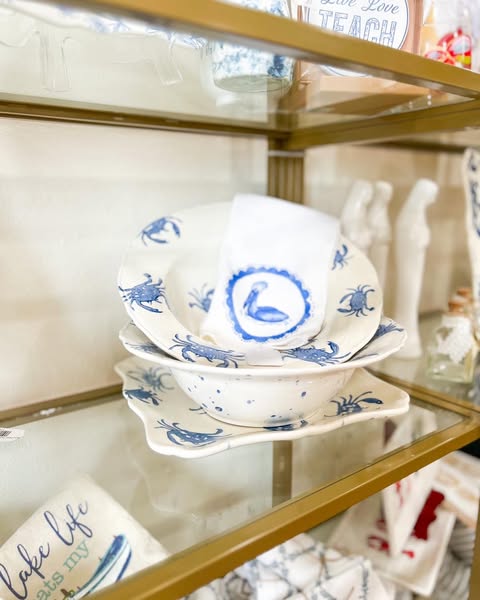 Watercolor Crab Serving Platter