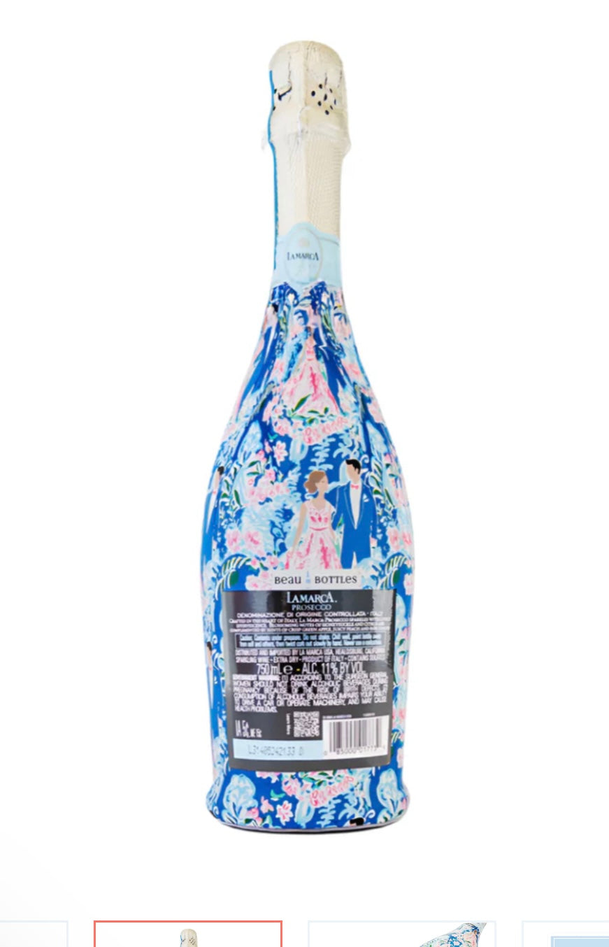 Beau Bottle Preppy Bride and Groom- La Marica Edition