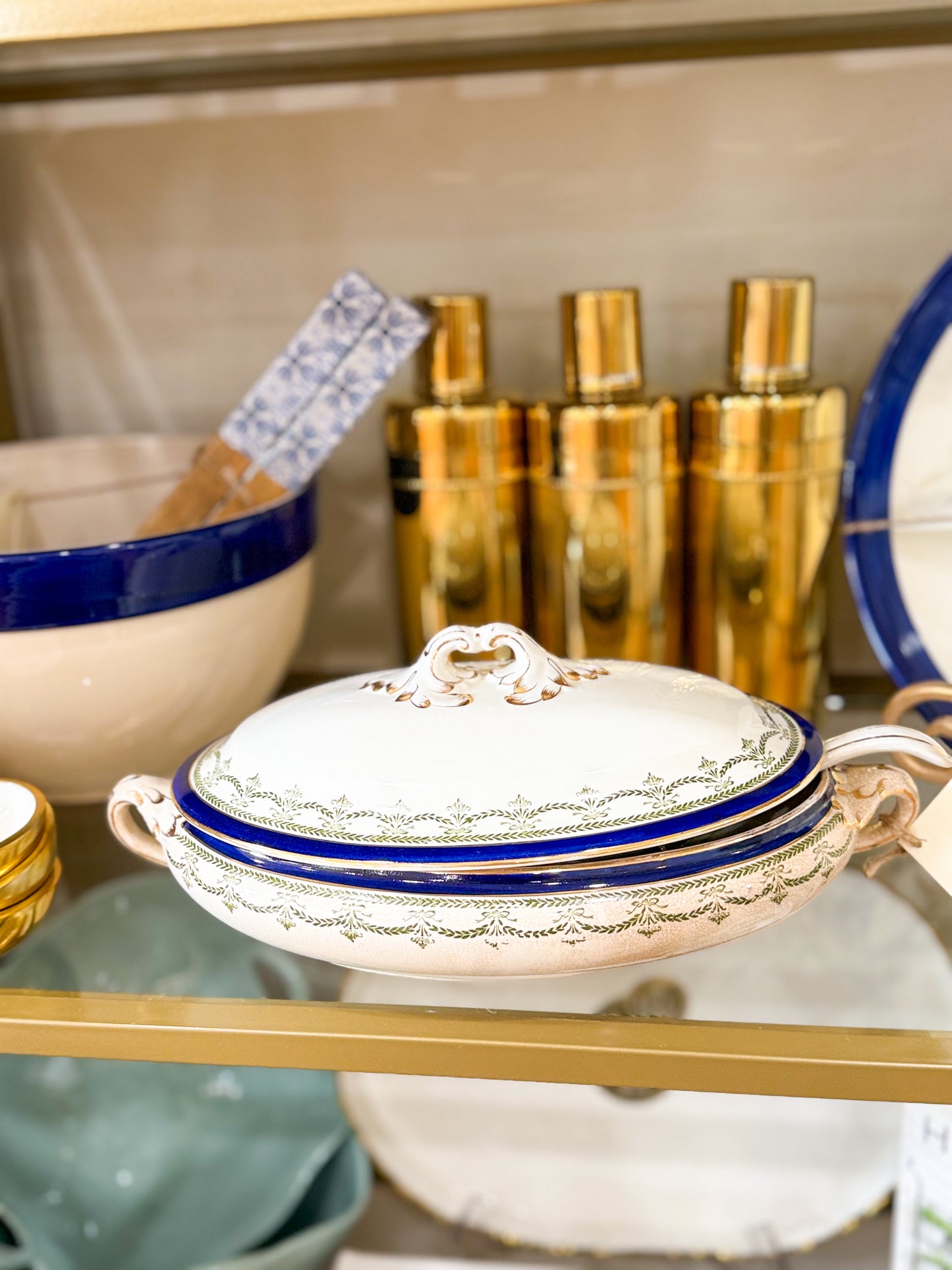 Blue Willow Supper Dish