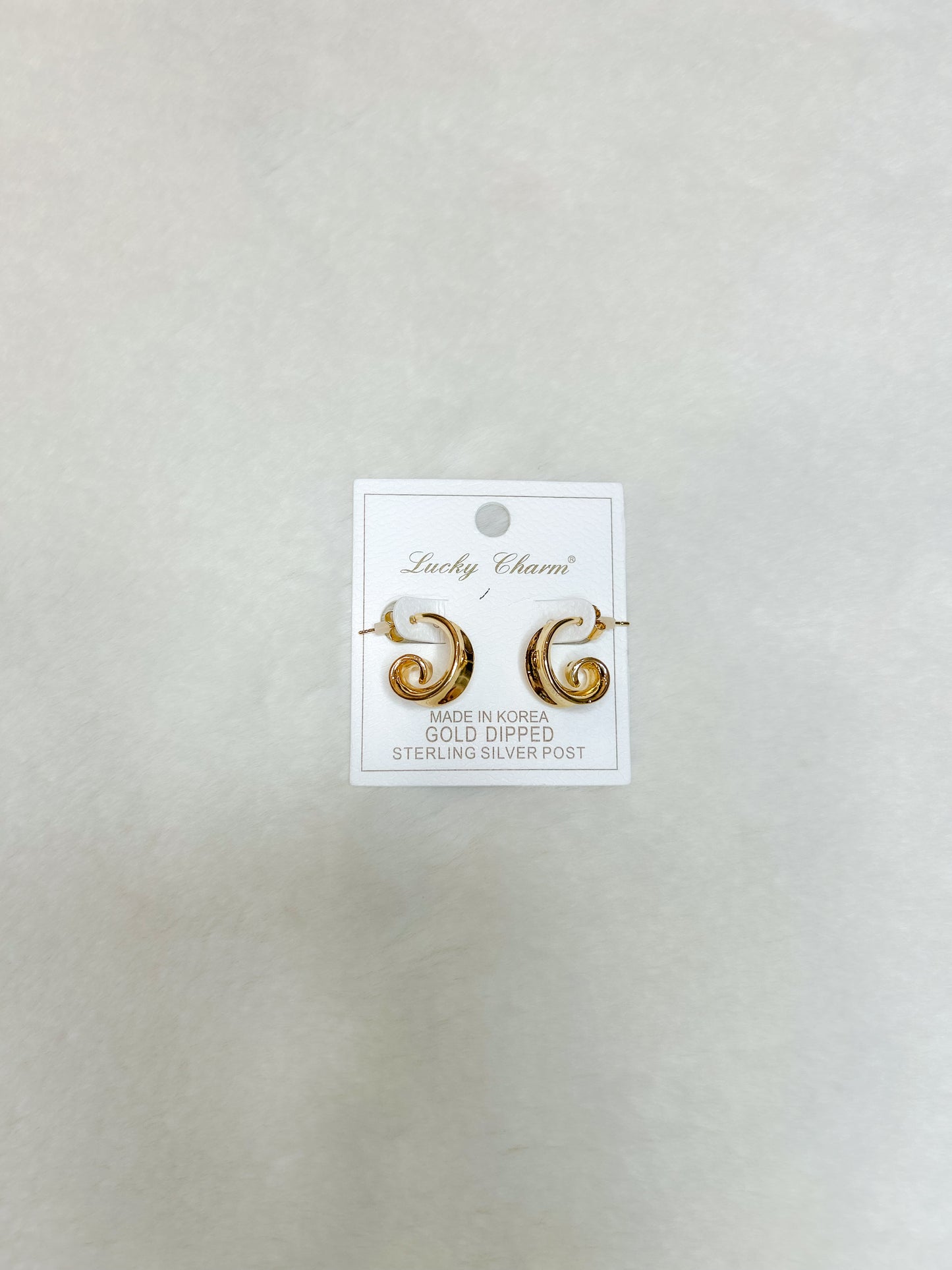 Aurora Gold Swirl Hoop Earrings