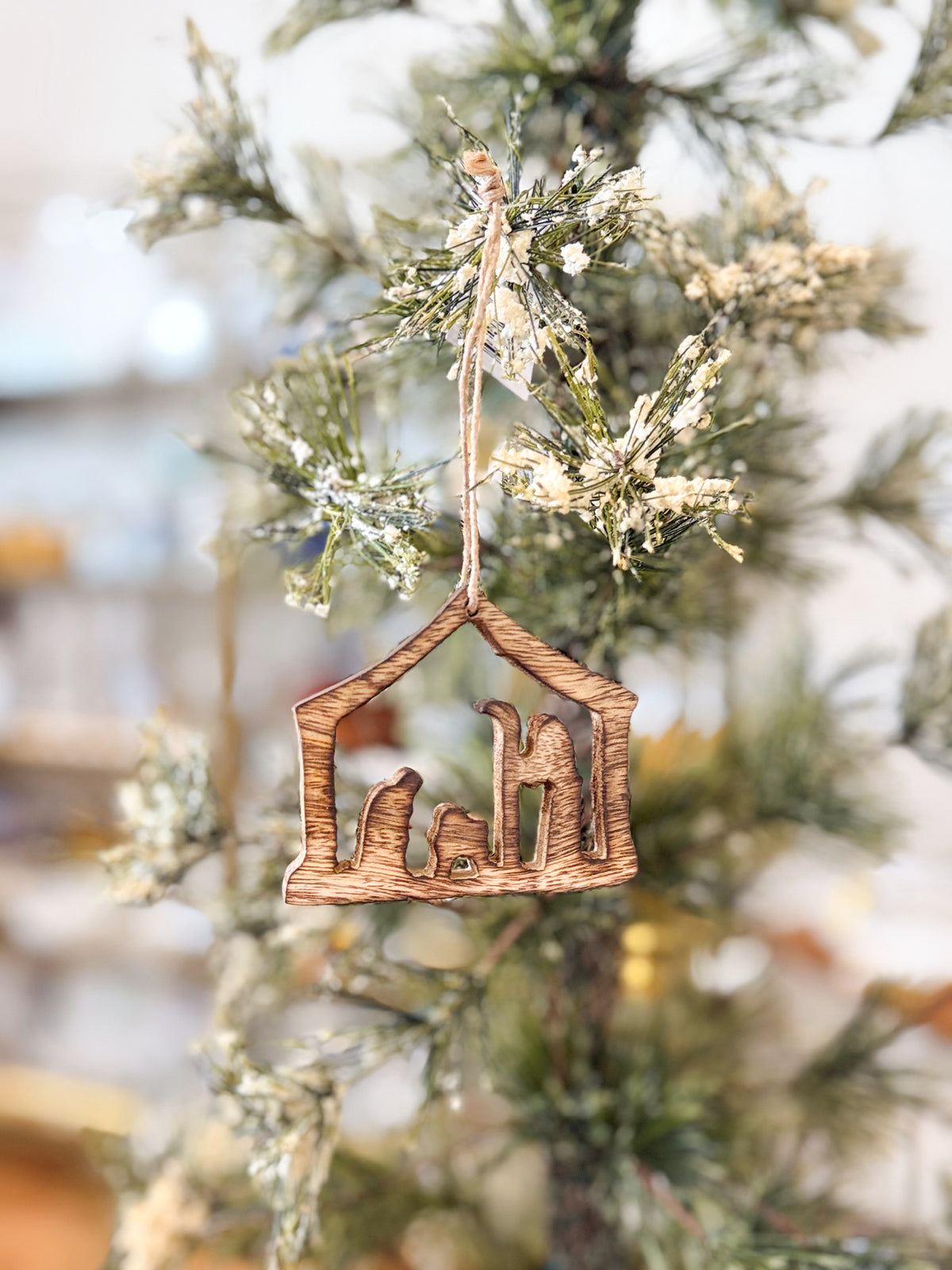 Wooden Nativity Ornaments