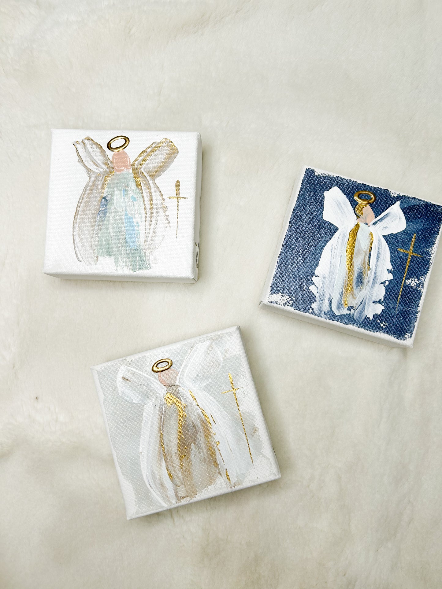 Gospel News 4X4 Old World Angel Canvas Art