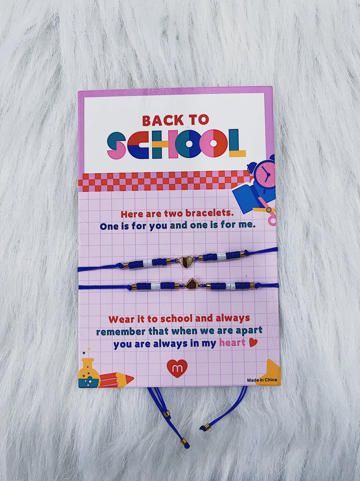 Best Friend First Day Of School Bracelet