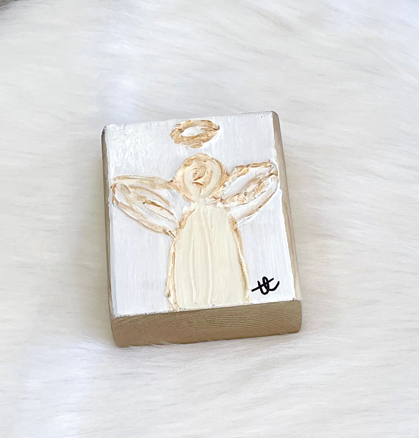 Textured Angel Mini Block