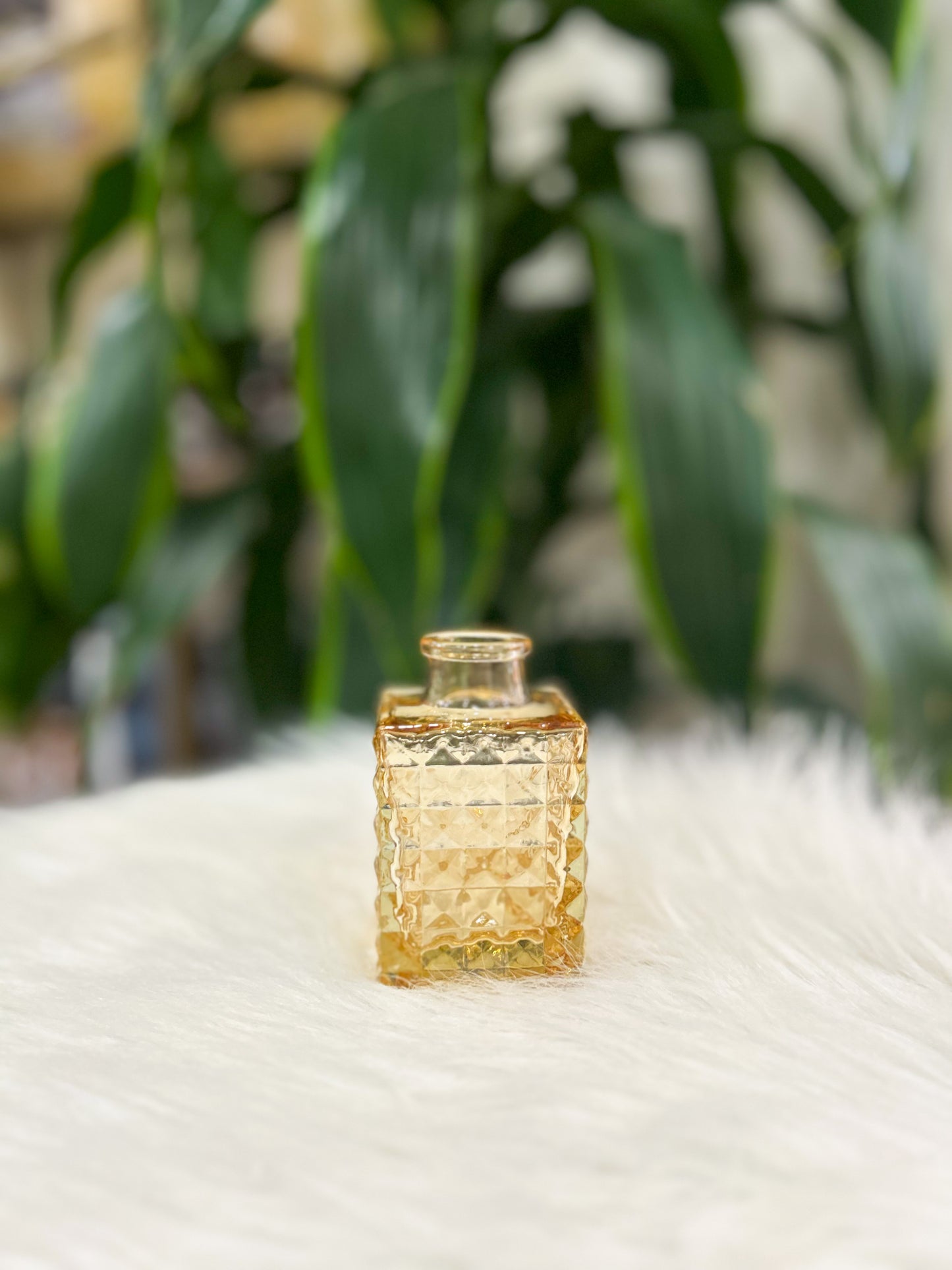 Vintage Amber Bud Vase