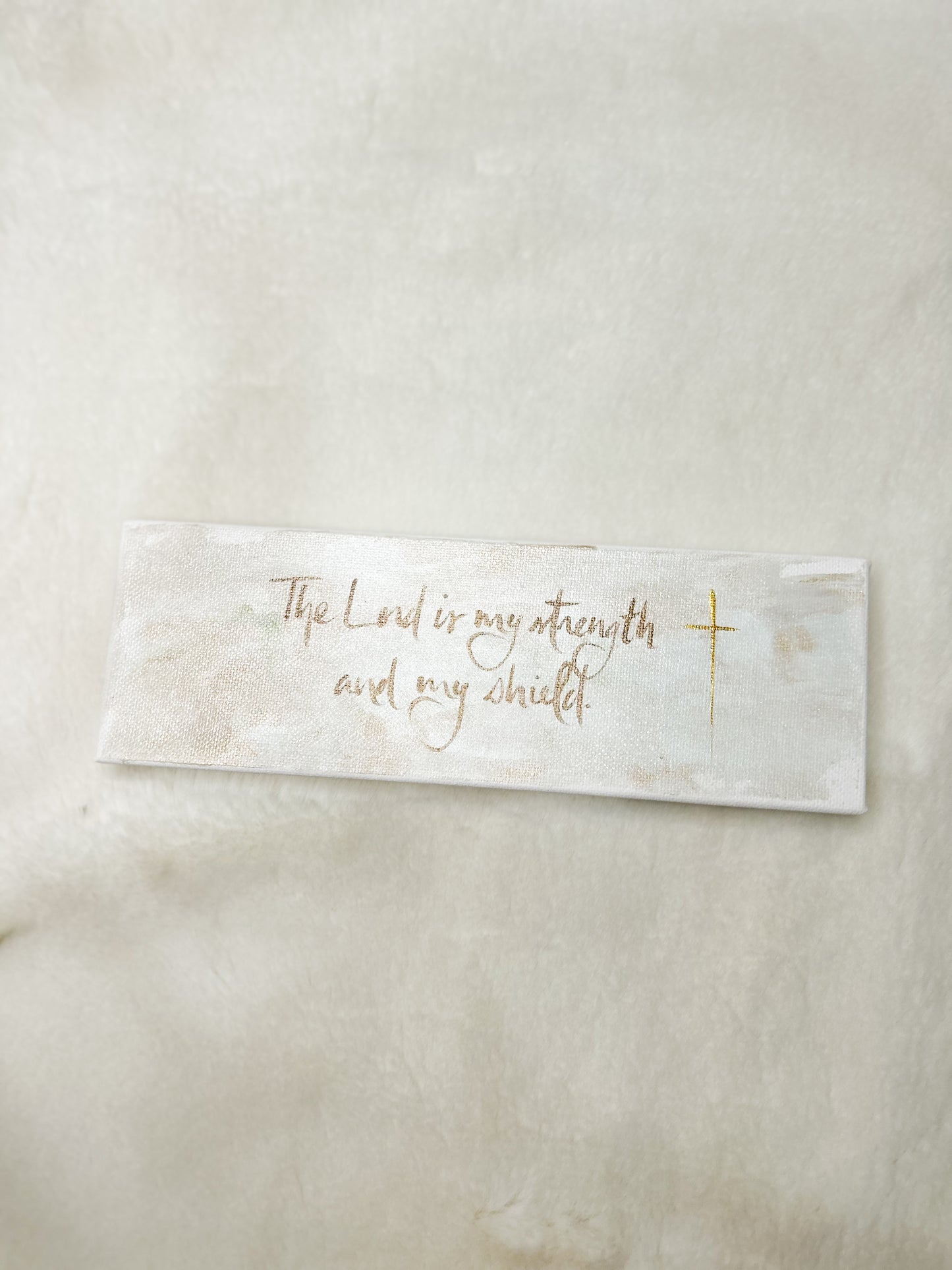 Gospel News 6X6 The Lord is My Strength and Shield Canvas Art