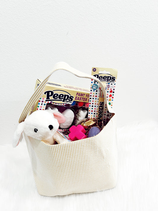 Easter Seersucker Basket Yellow