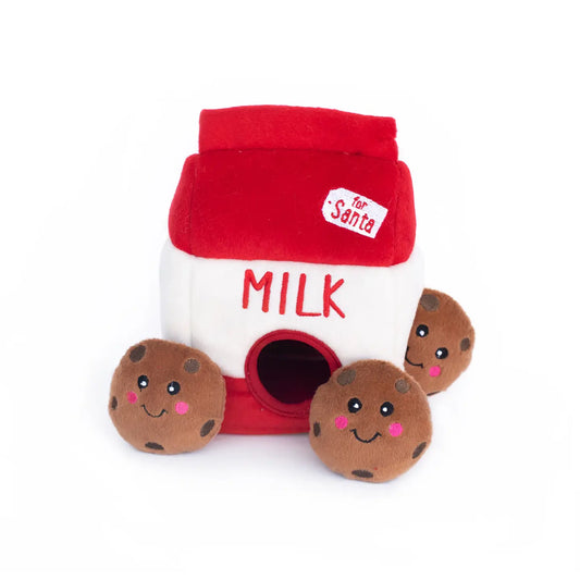 Zippy Paws Santa's Milk and Cookie Toy