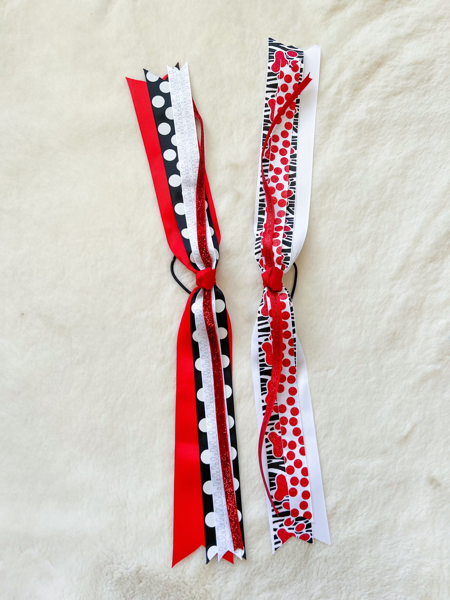 Friday Night Flair Red/White/Black Streamer