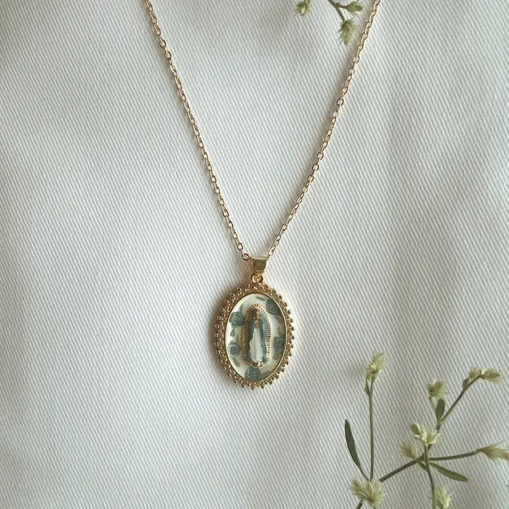 Harleigh Leonards Mother Mary in Blue Roses