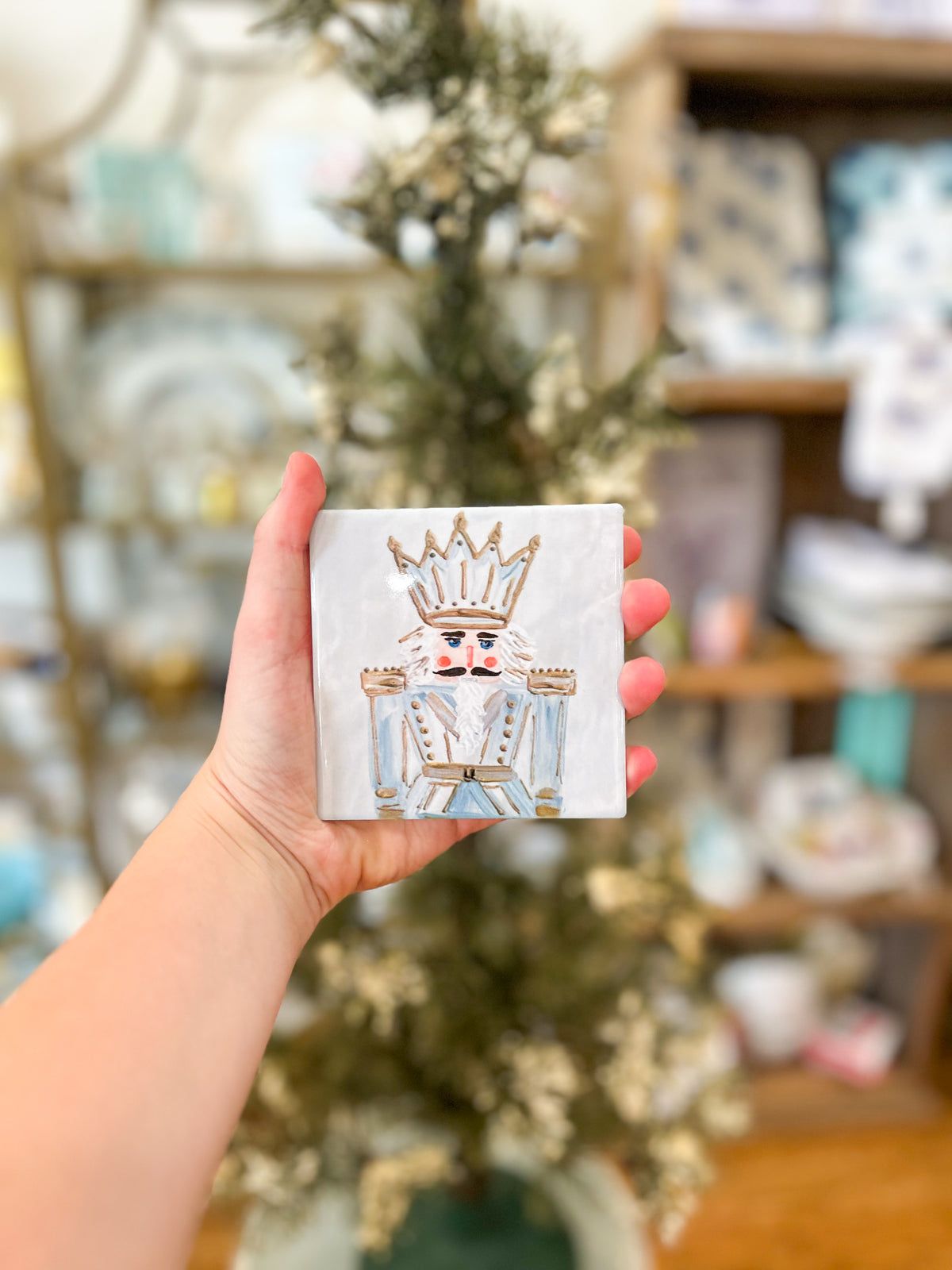 4x4 Charlie Tall Blue Nutcracker Coaster