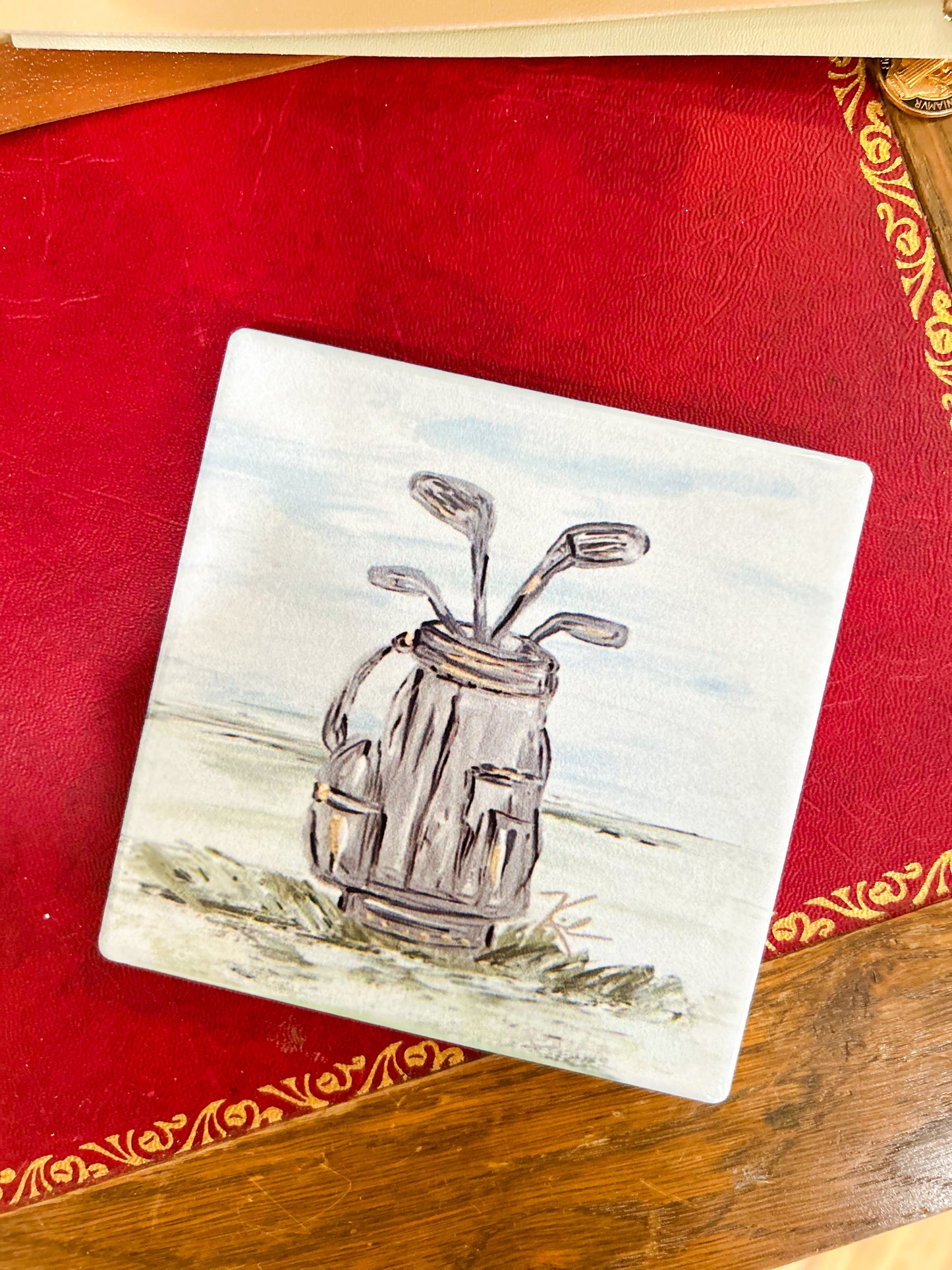 GA Golf Clubs Coaster