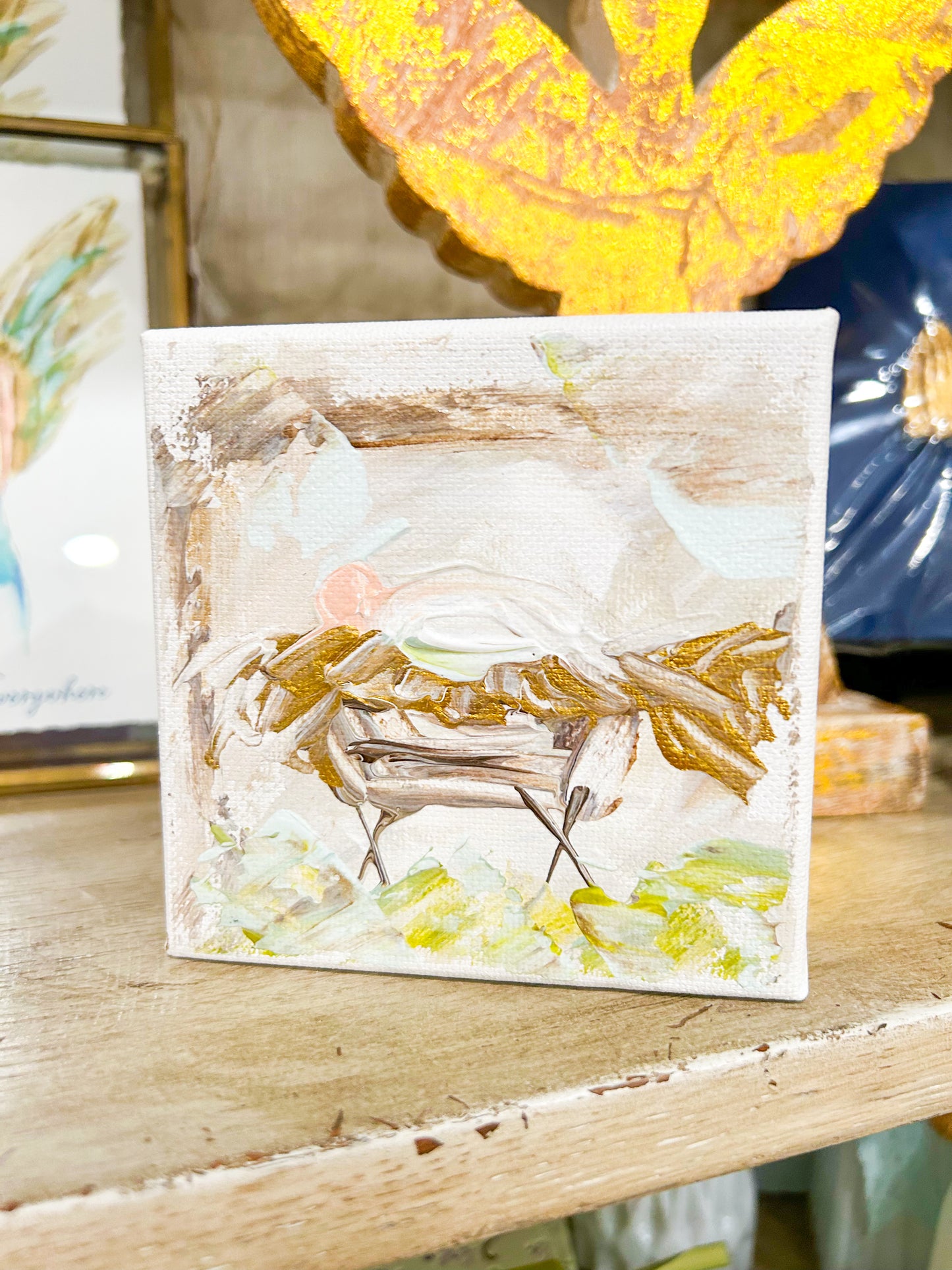 Gospel News 4X4 Away In The Manger Canvas Art