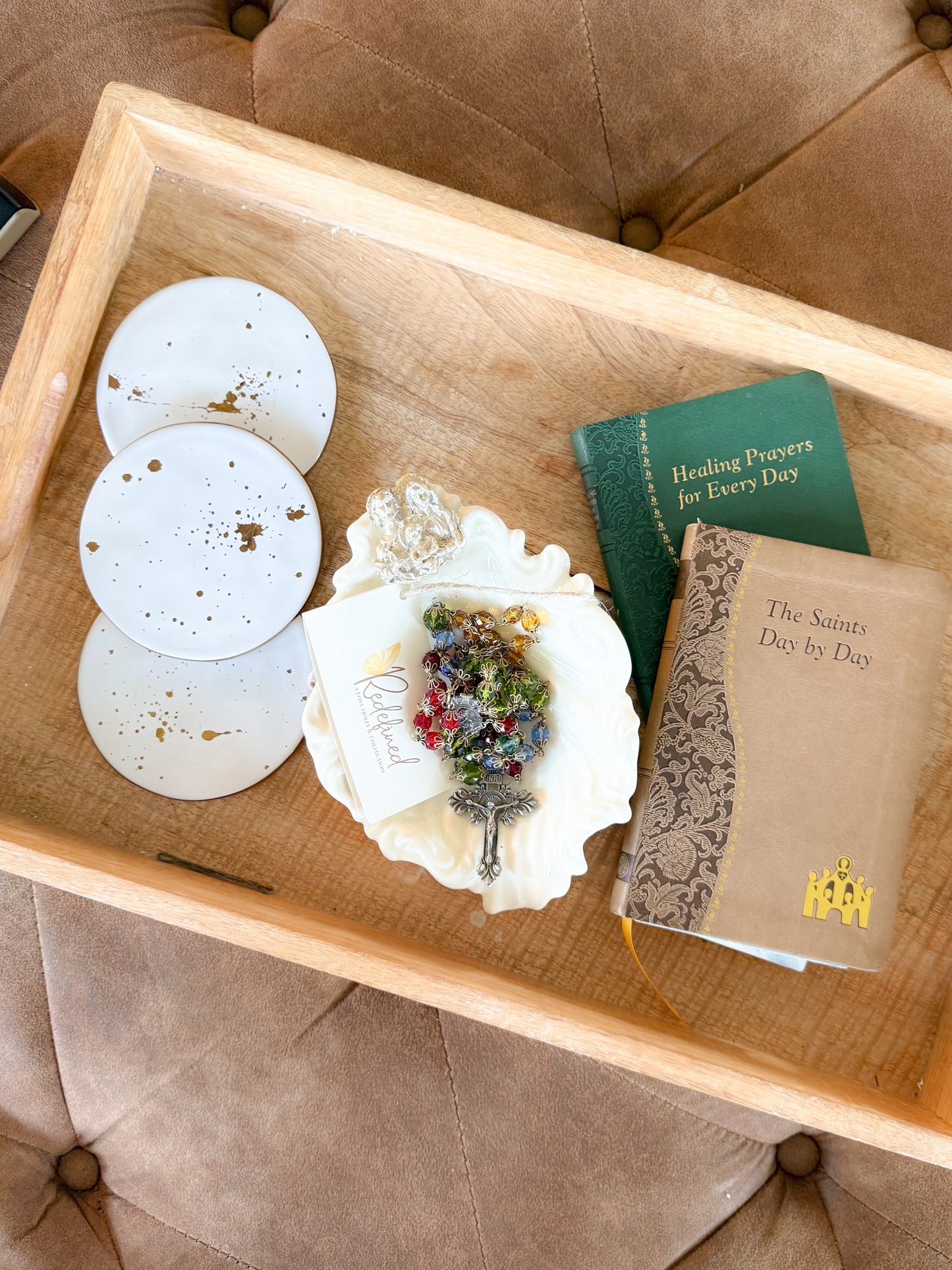 Holy Family Clay Art Trinket Holder Dish