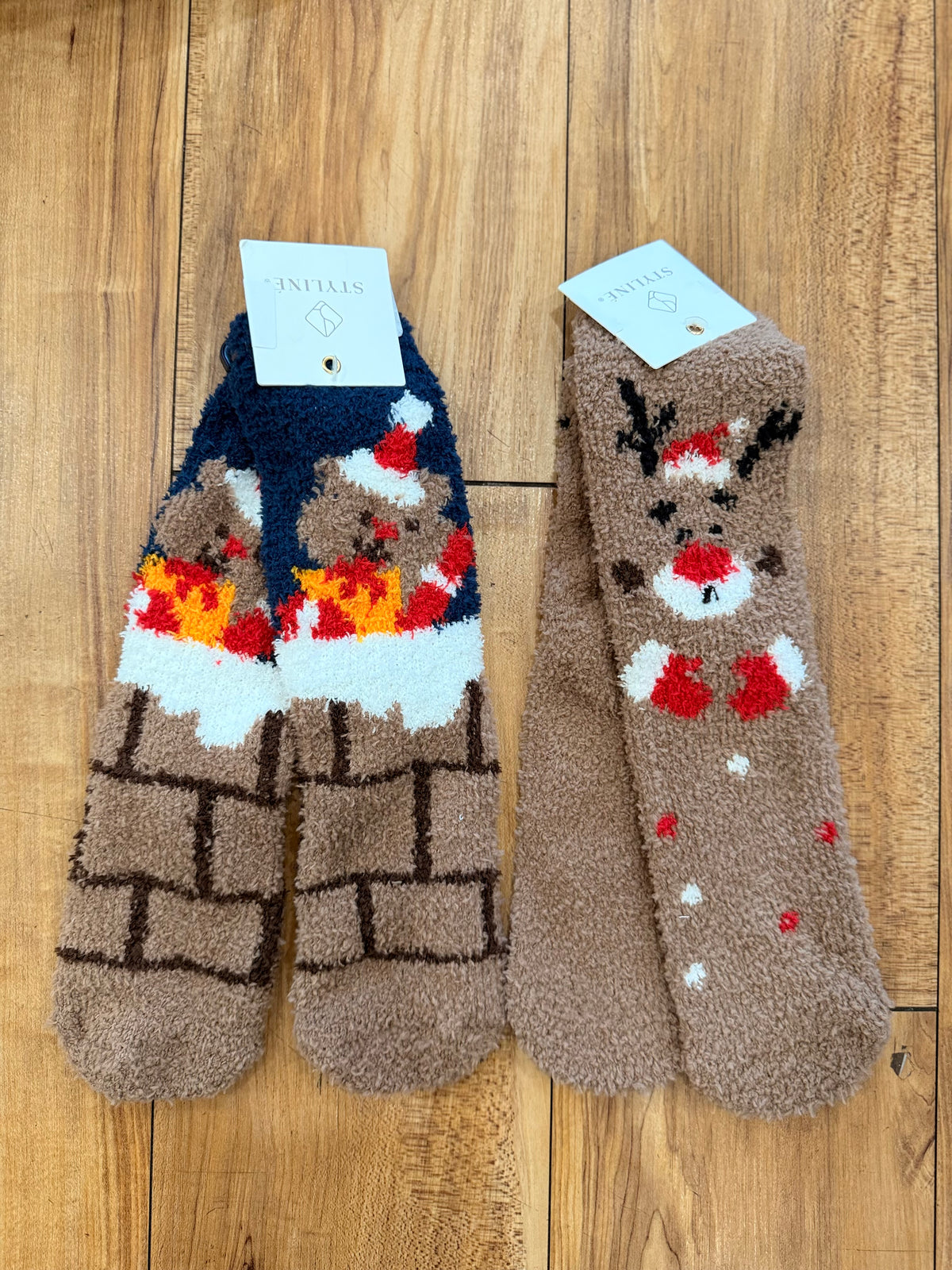 Fuzzy Christmas Socks