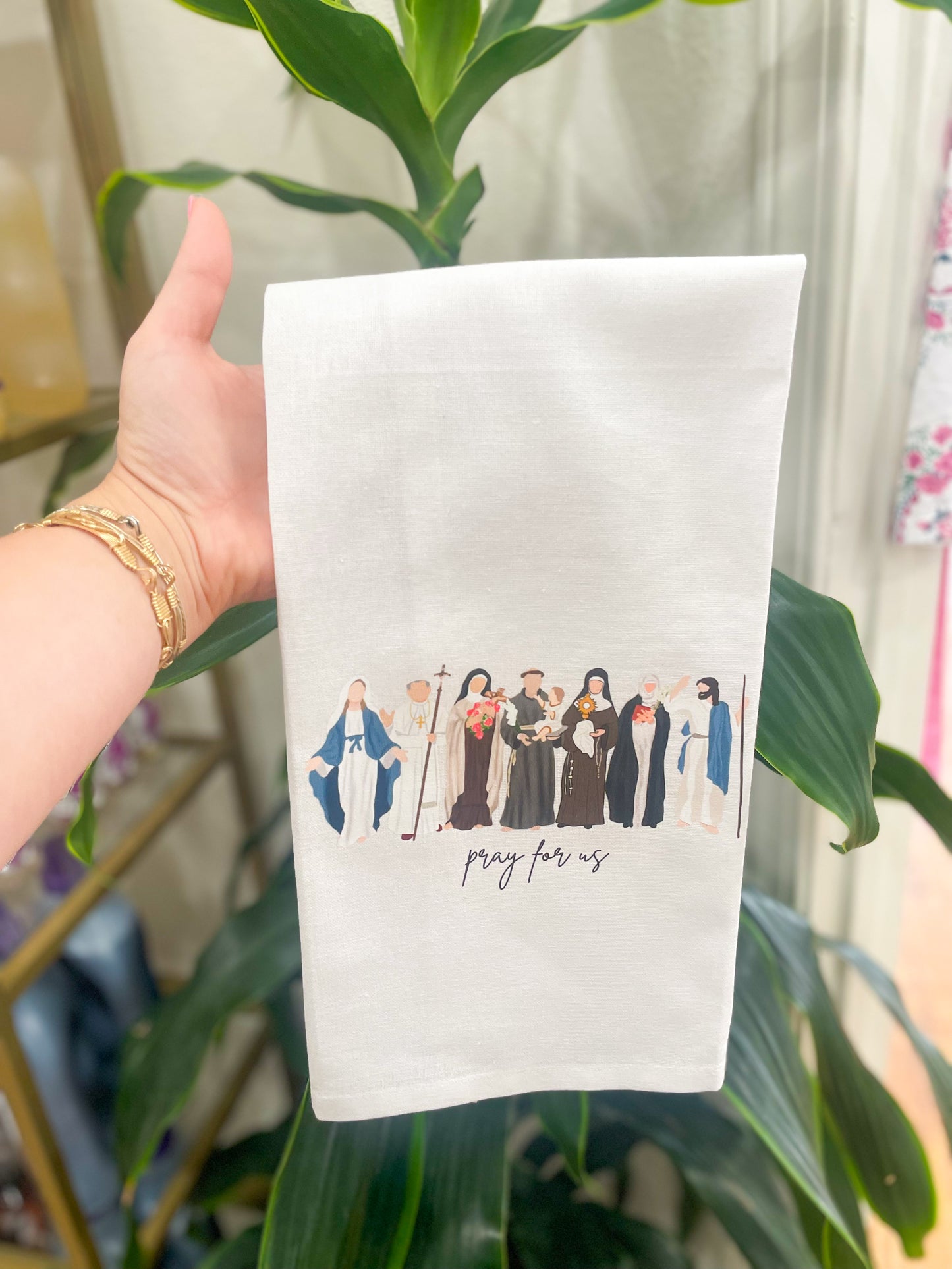 Pray For Us Hand Towel