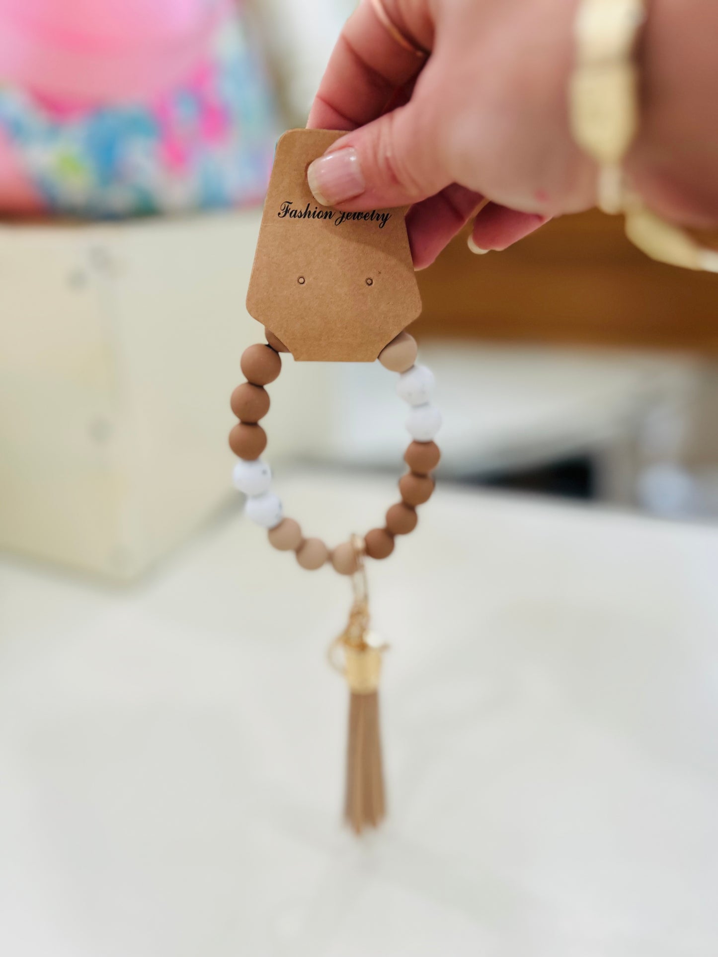 Rubber Bead Keychain