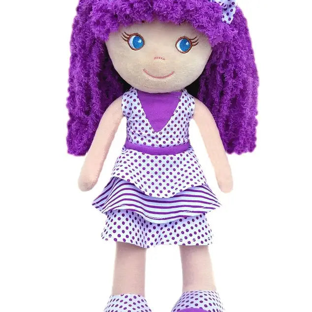Voilet Soft Doll- Dots & Stripes