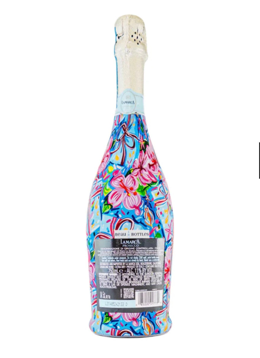 Beau Bottles Preppy Happy Birthday Brushed Presents La Marca Edition Champagne Bottle Wrap