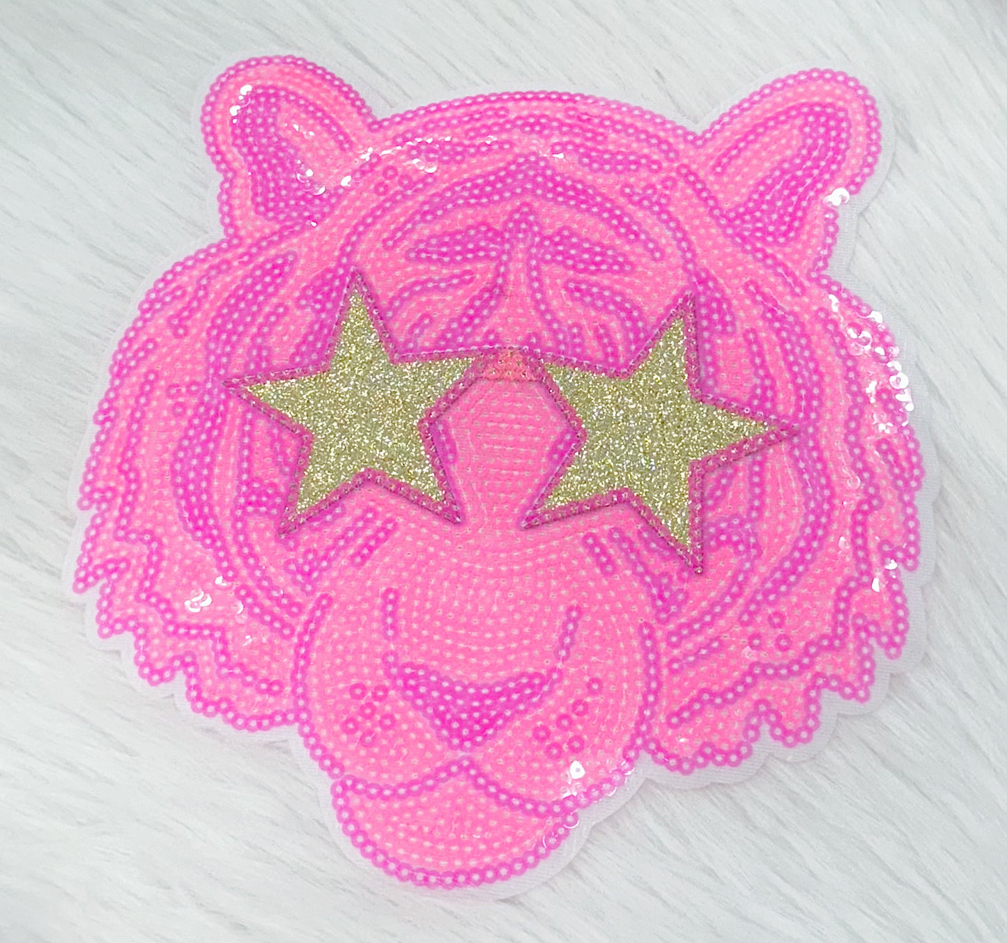 Patch- Hot Pink Gold Star Tiger