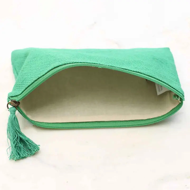Jute Cosmetic Bag Kelly