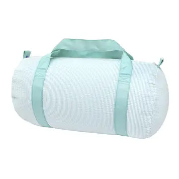 Mint Seersucker Medium Duffle