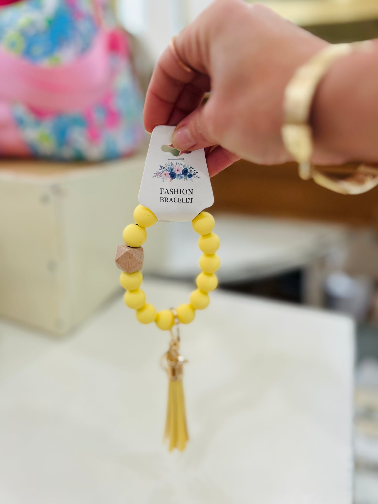 Rubber Bead Keychain