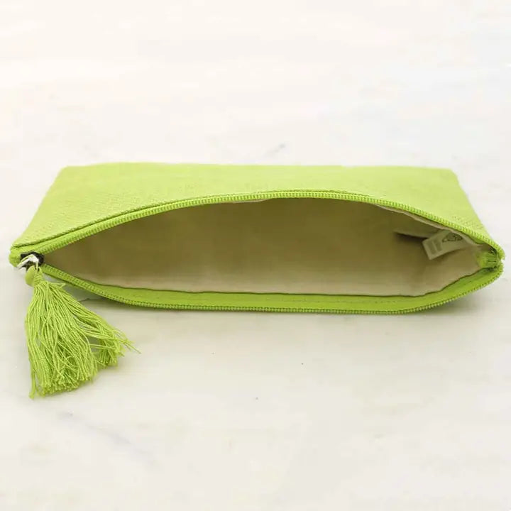 Jute Cosmetic Bag-Lime