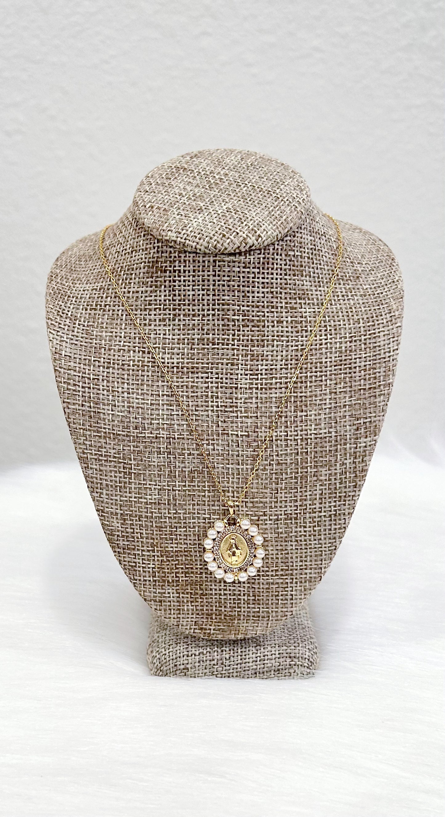 Our Lady of Grace Pearl Necklace