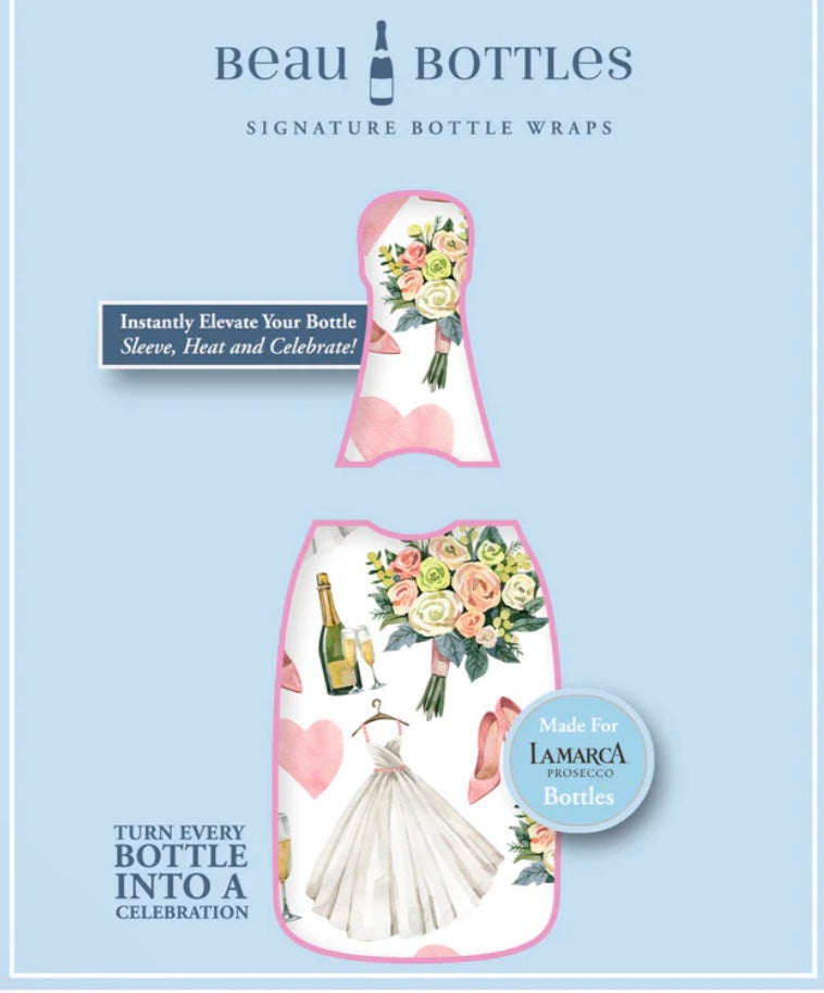 Beau Bottles Wedding Romance- La Marca Edition Champagne Bottle Wrap