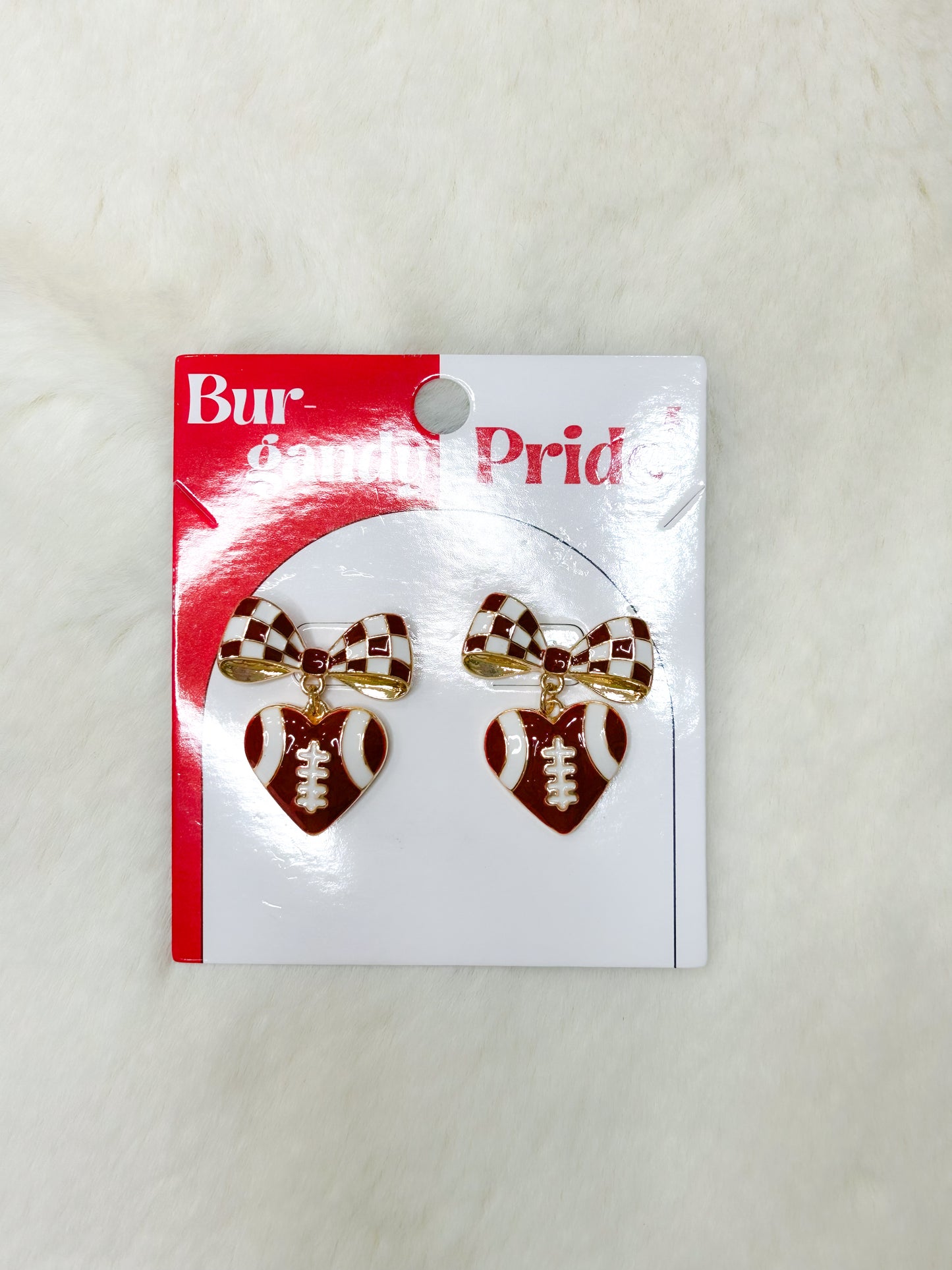 Bow Football Pride Earrings