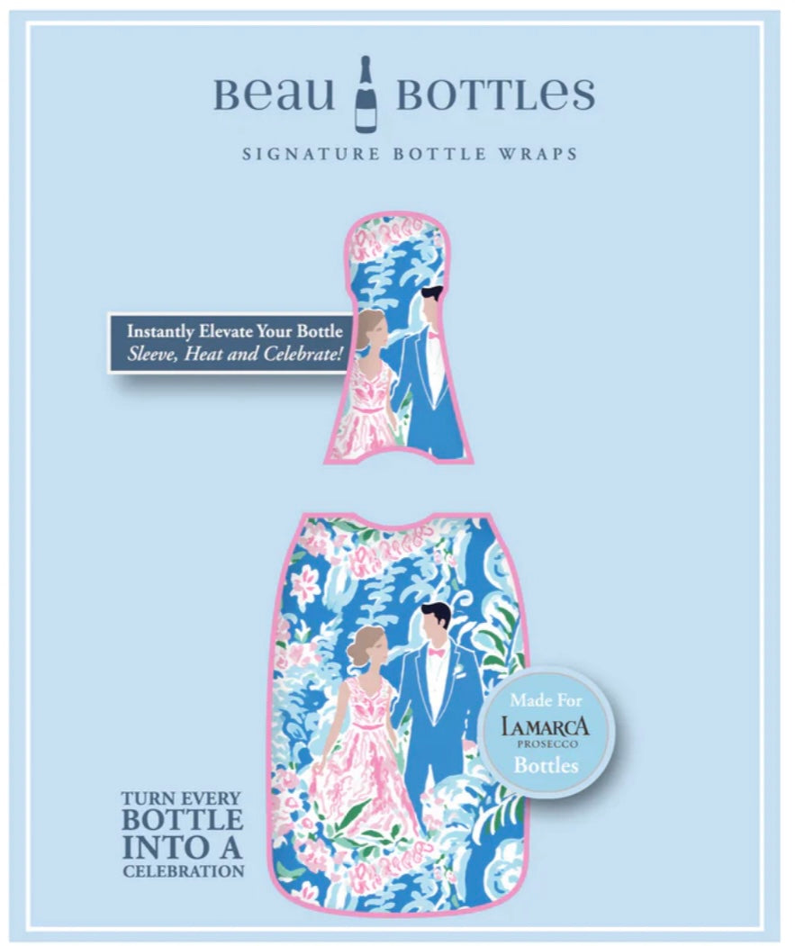 Beau Bottle Preppy Bride and Groom- La Marica Edition