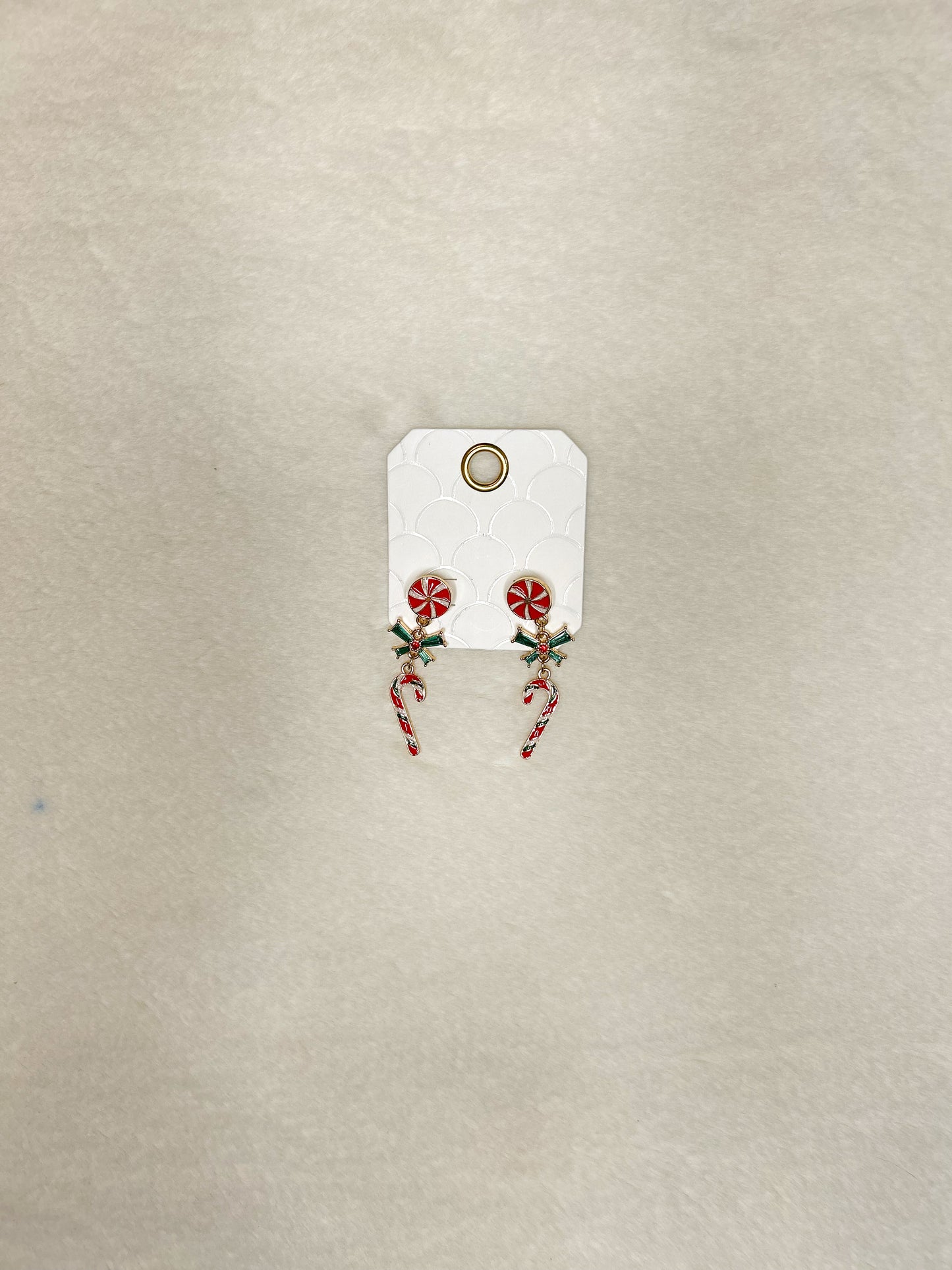 Minty Magic Candy Cane Earrings