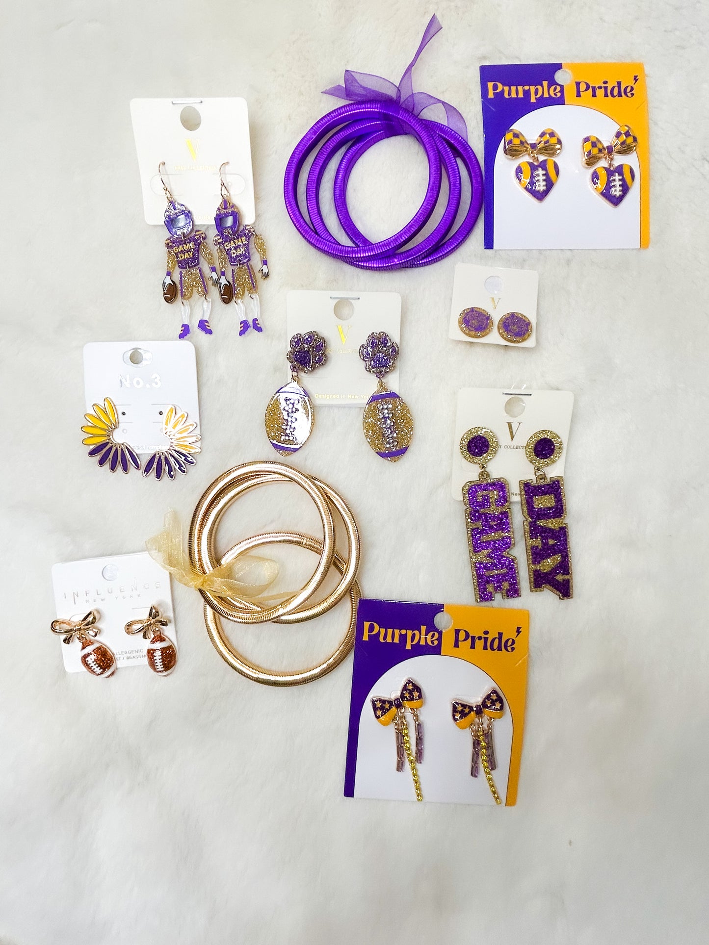 #1 Fan Football Stud Earrings