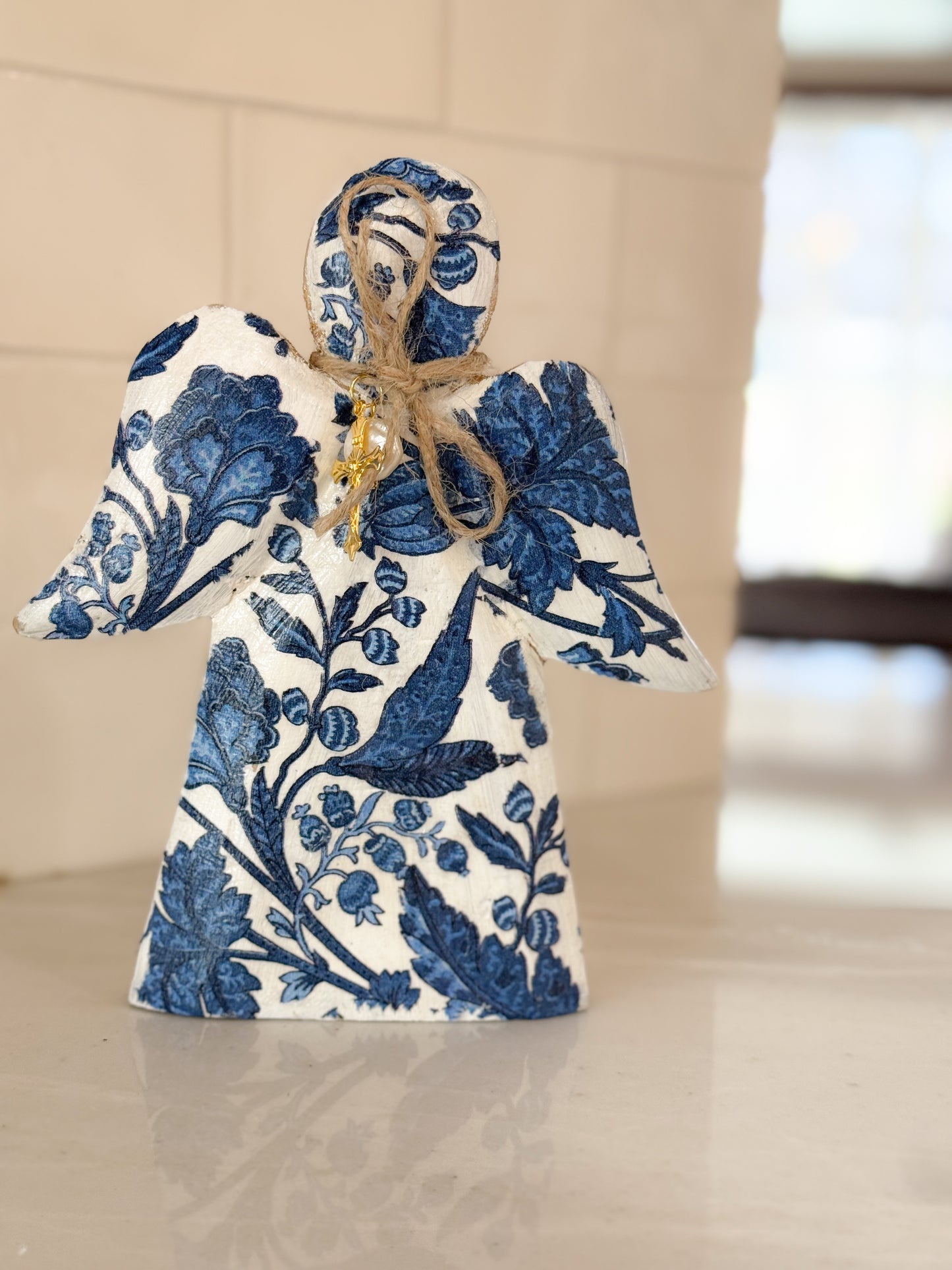 Wooden Floral Angels
